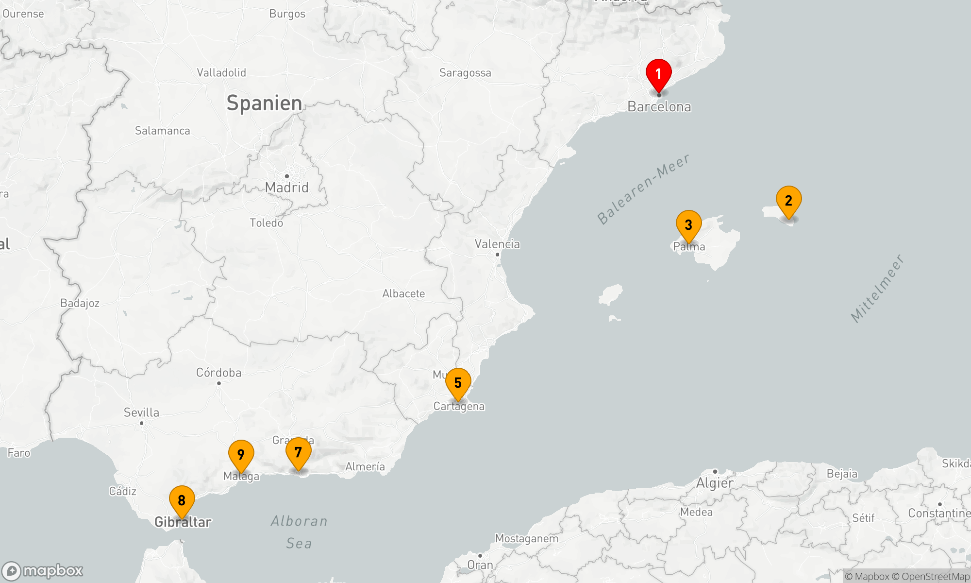 Route 8 Nächte - Spanische Küstenperlen: Inseln und Historische Städte