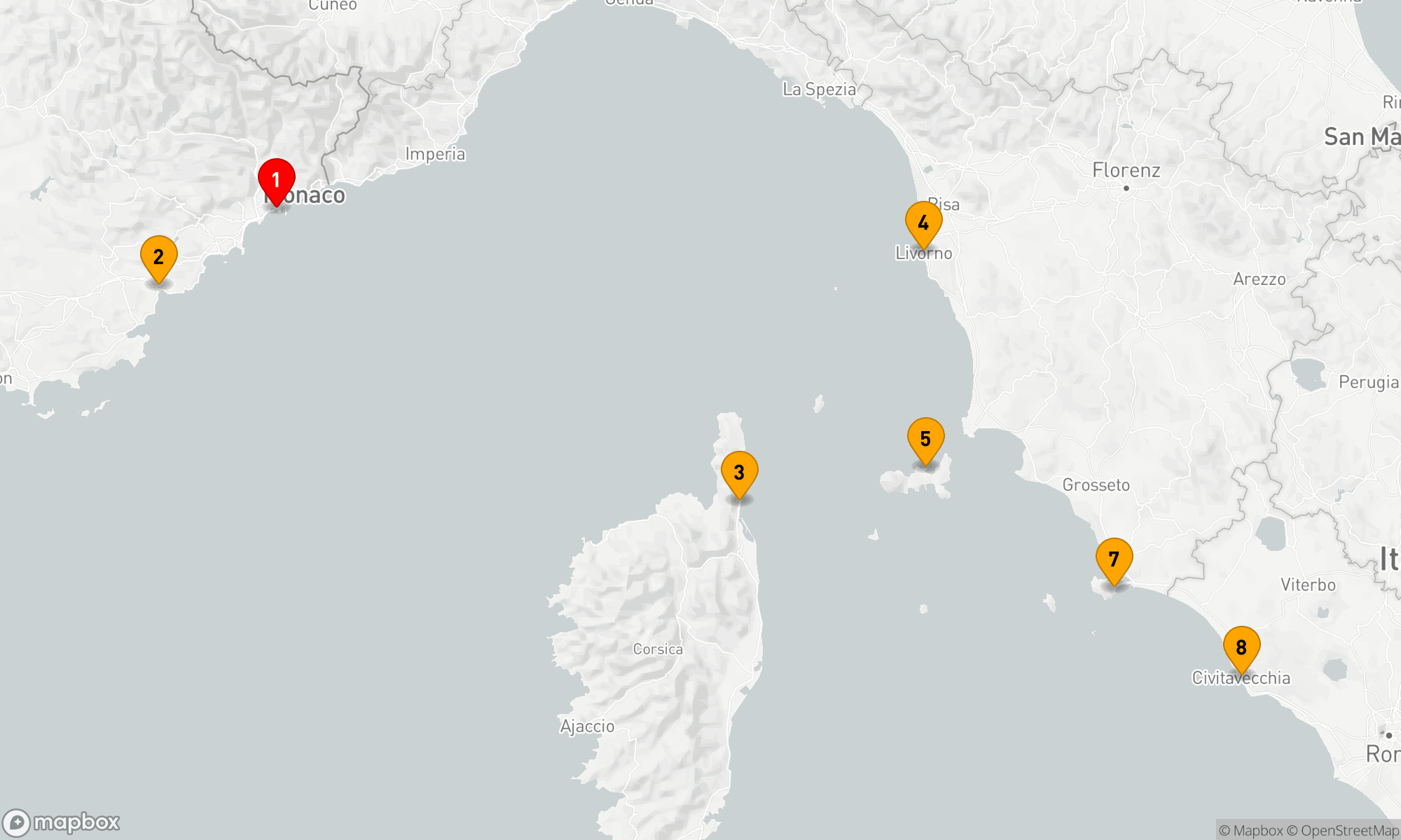Route 7 Nächte - Mediterrane Eleganz: Von der Côte d'Azur zur Ewigen Stadt