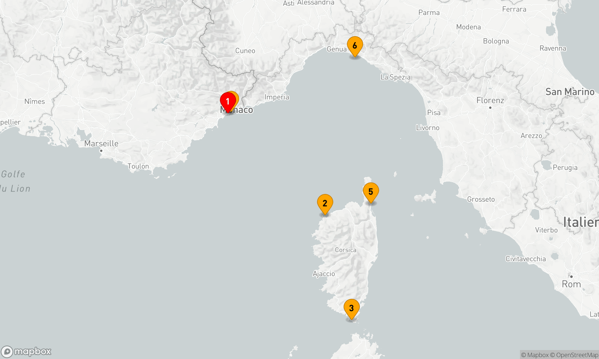 Route 7 Nächte - Mediterranes Yacht-Abenteuer ab Nizza