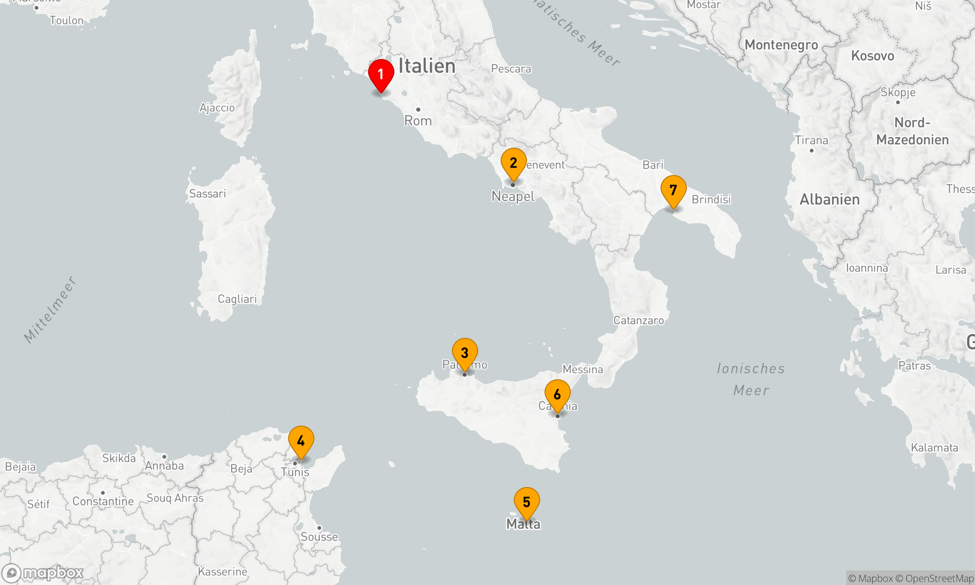 Route 6 Nächte - Mediterrane Entdeckungsreise
