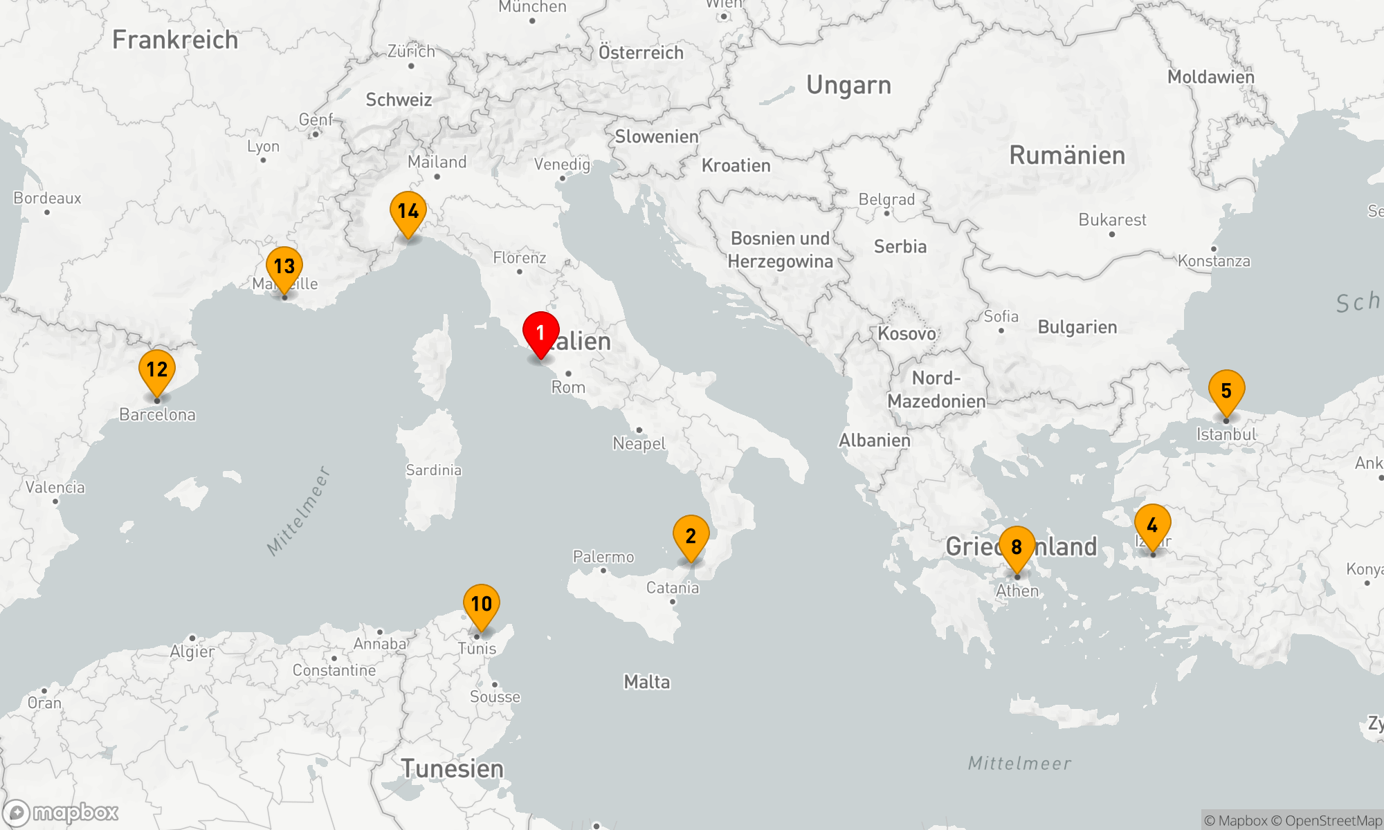 Route 14 Nächte - Mediterrane Entdeckungsreise