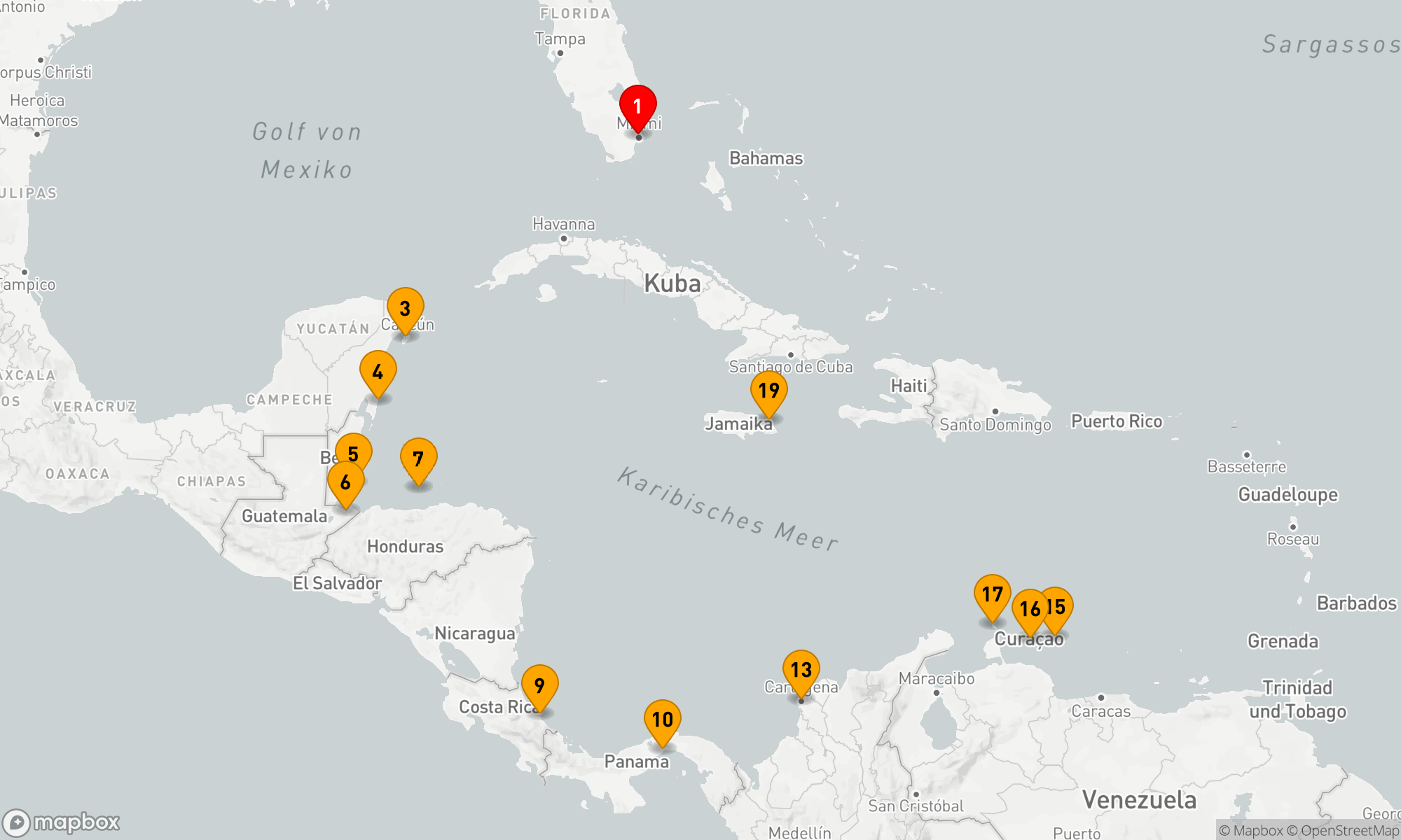 Route 20 Nächte - CARIBBEAN KALEIDOSCOPE