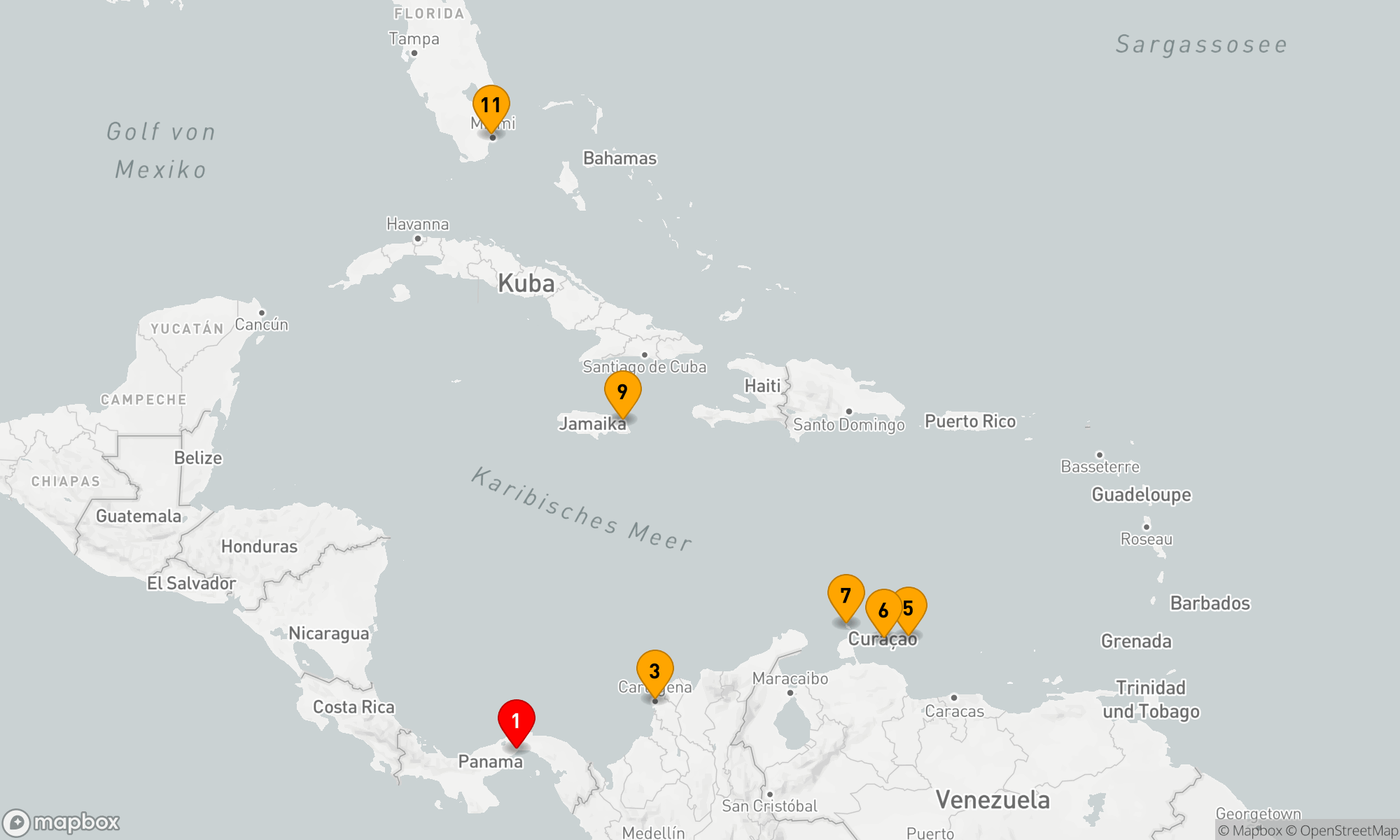 Route 10 Nächte - CANAL & CARIBBEAN DISCOVERY