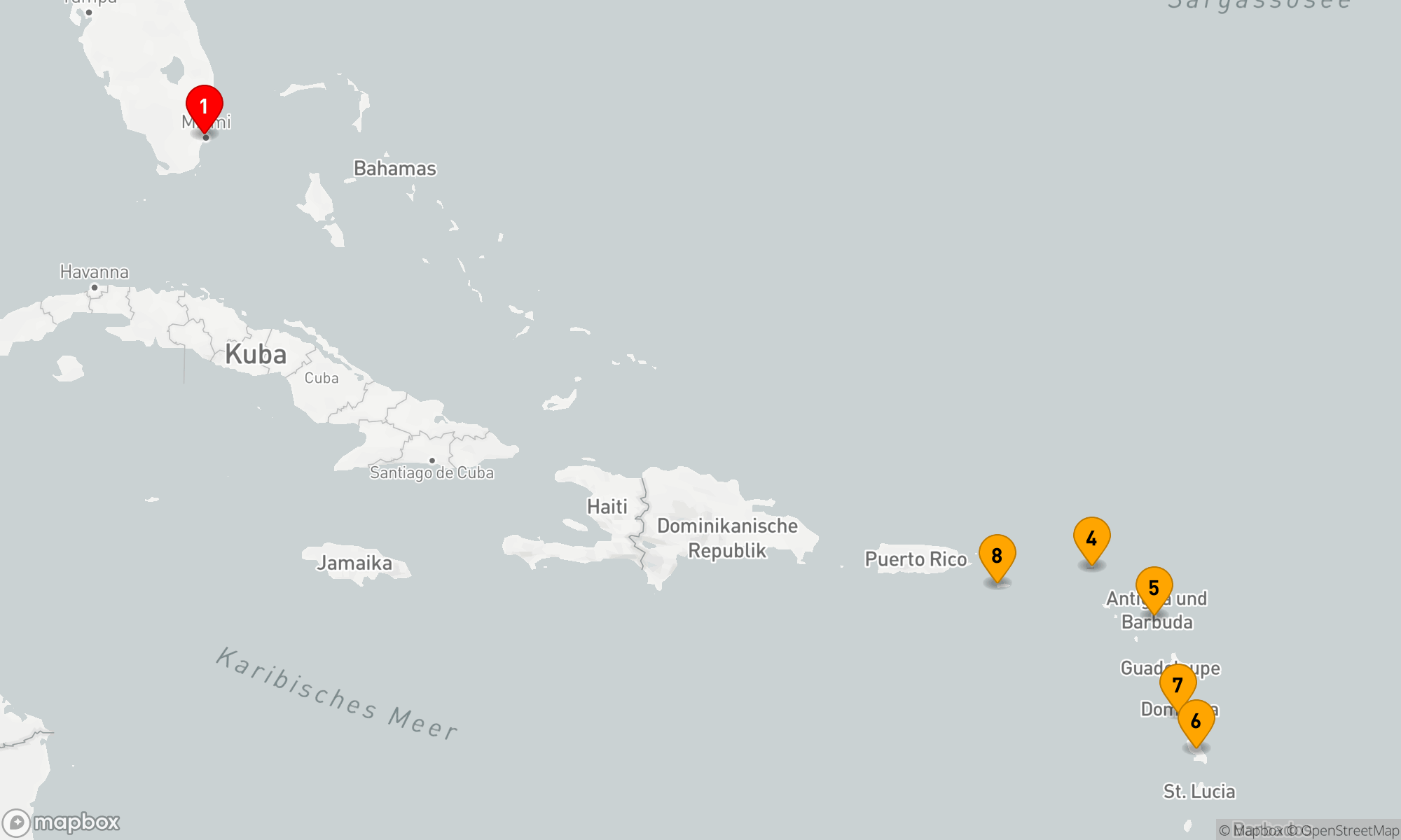 Route 10 Nächte - CARIBBEAN HORIZONS