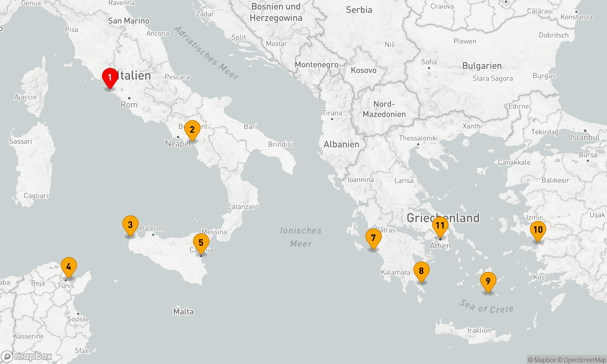 Route 10 Nächte - ITALIAN & AEGEAN IDYLL