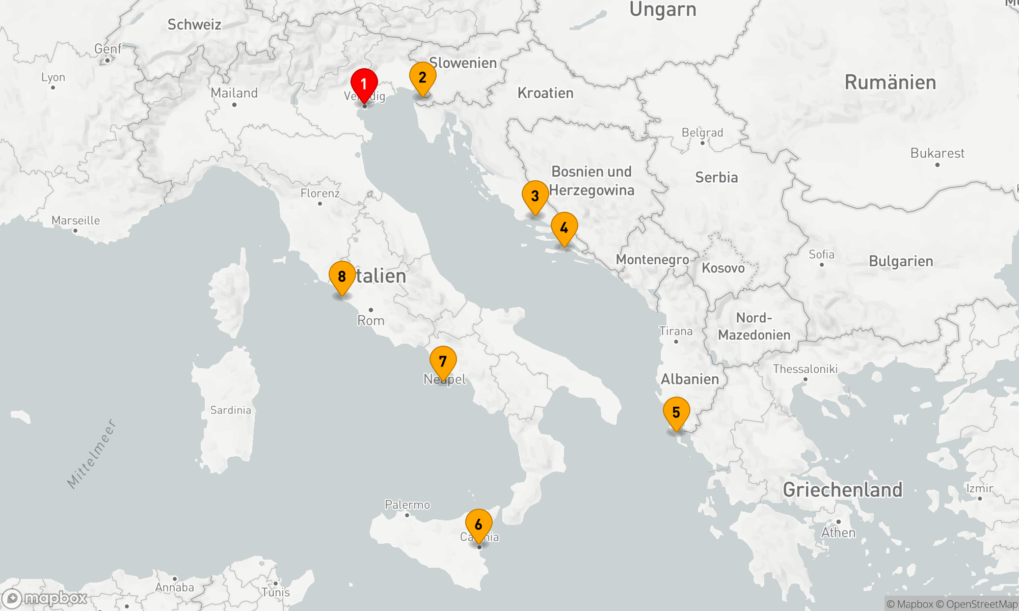 Route 7 Nächte - VENETIAN STRONGHOLDS