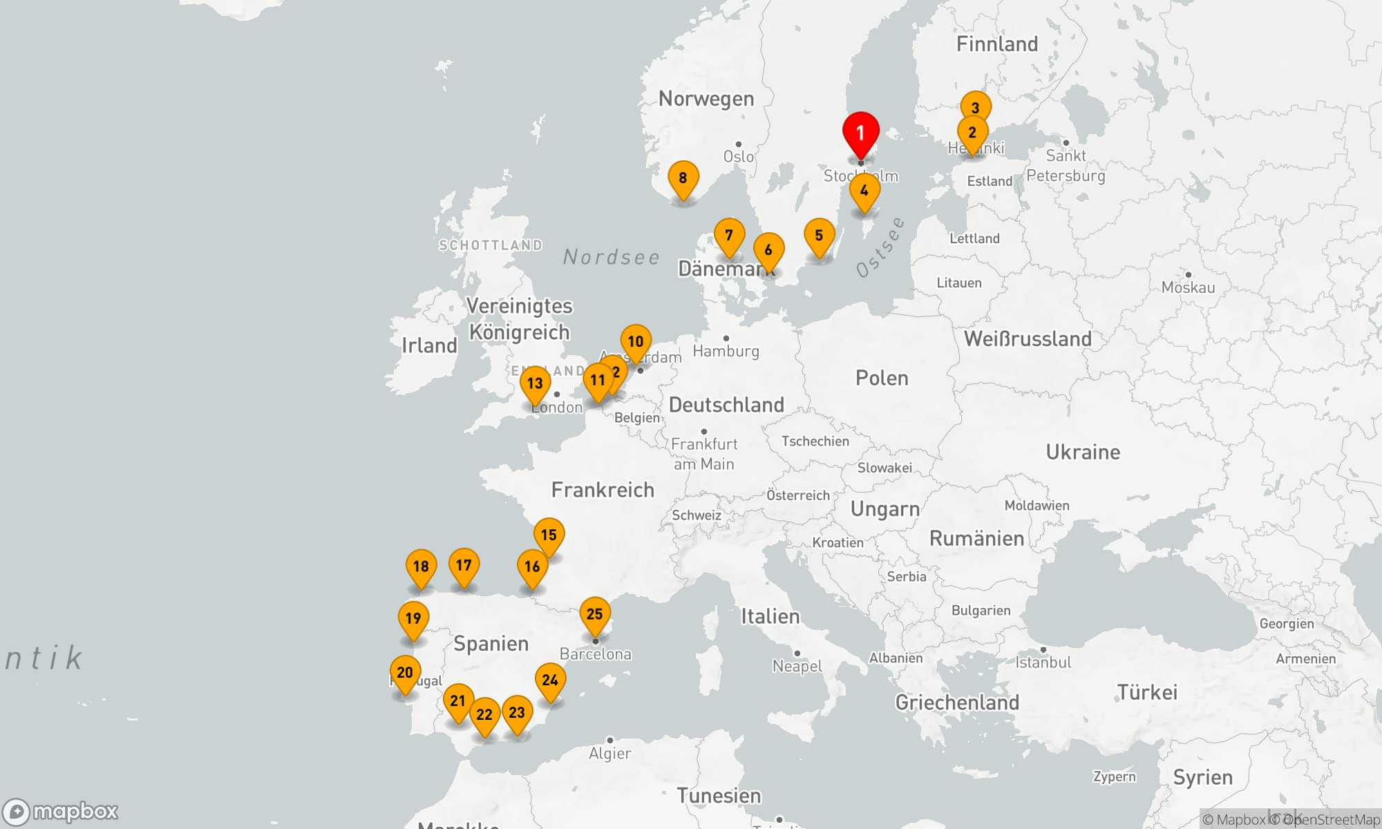 Route 24 Nächte - EPIC BALTIC TO IBERIA