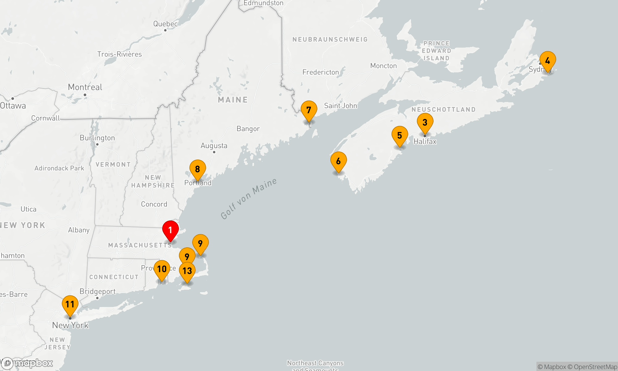 Route 13 Nächte - Nova Scotia und die Ostküste der USA