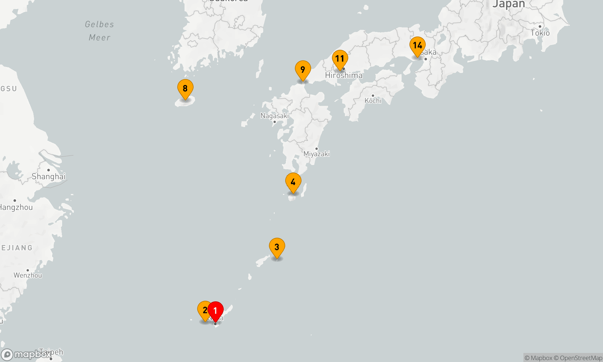 Route 13 Nächte - Subtropische Inseln und das ursprüngliche Japan