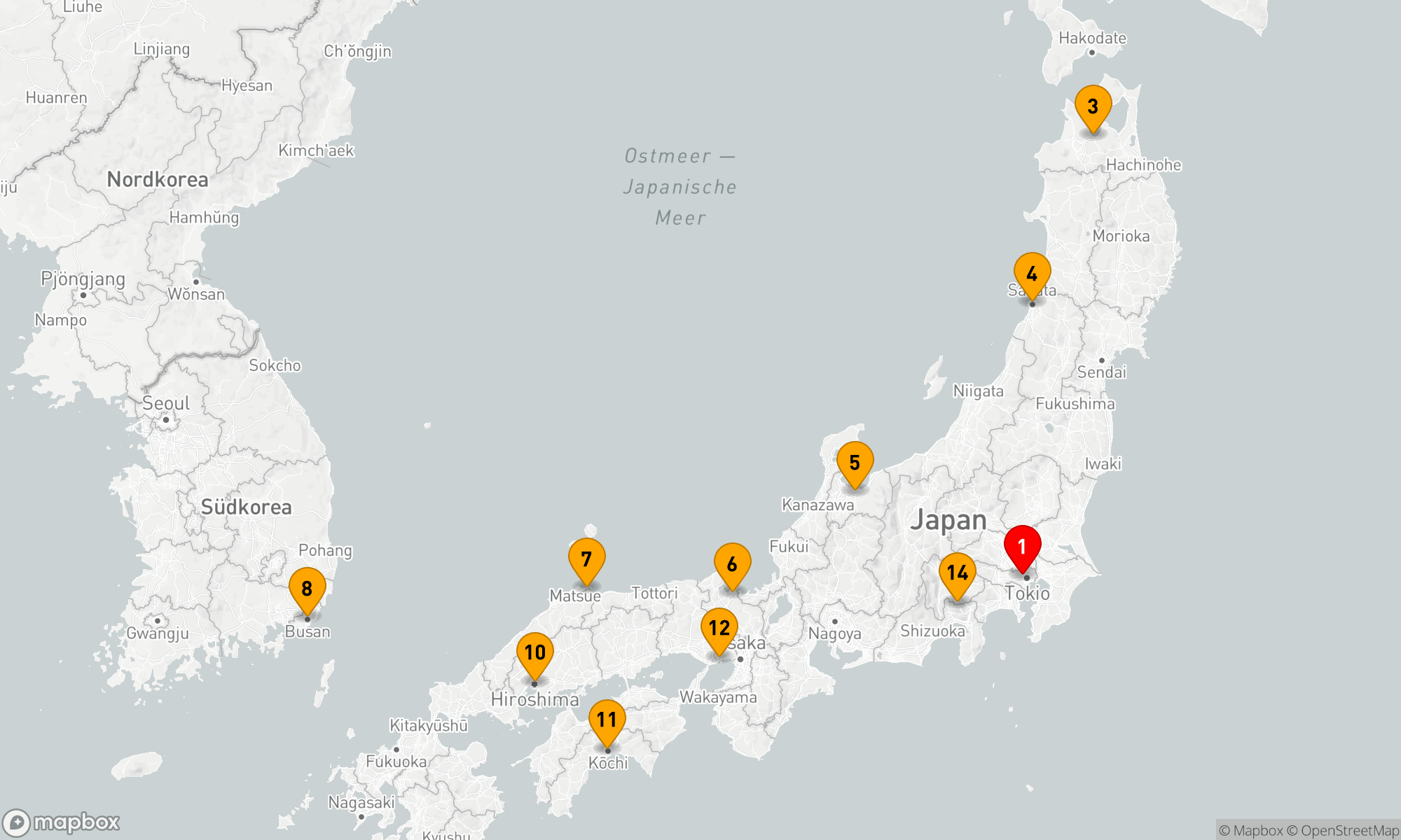 Route 15 Nächte - JAPAN INTENSIV KREUZFAHRT: TOKYO,  HIROSHIMA & KOBE