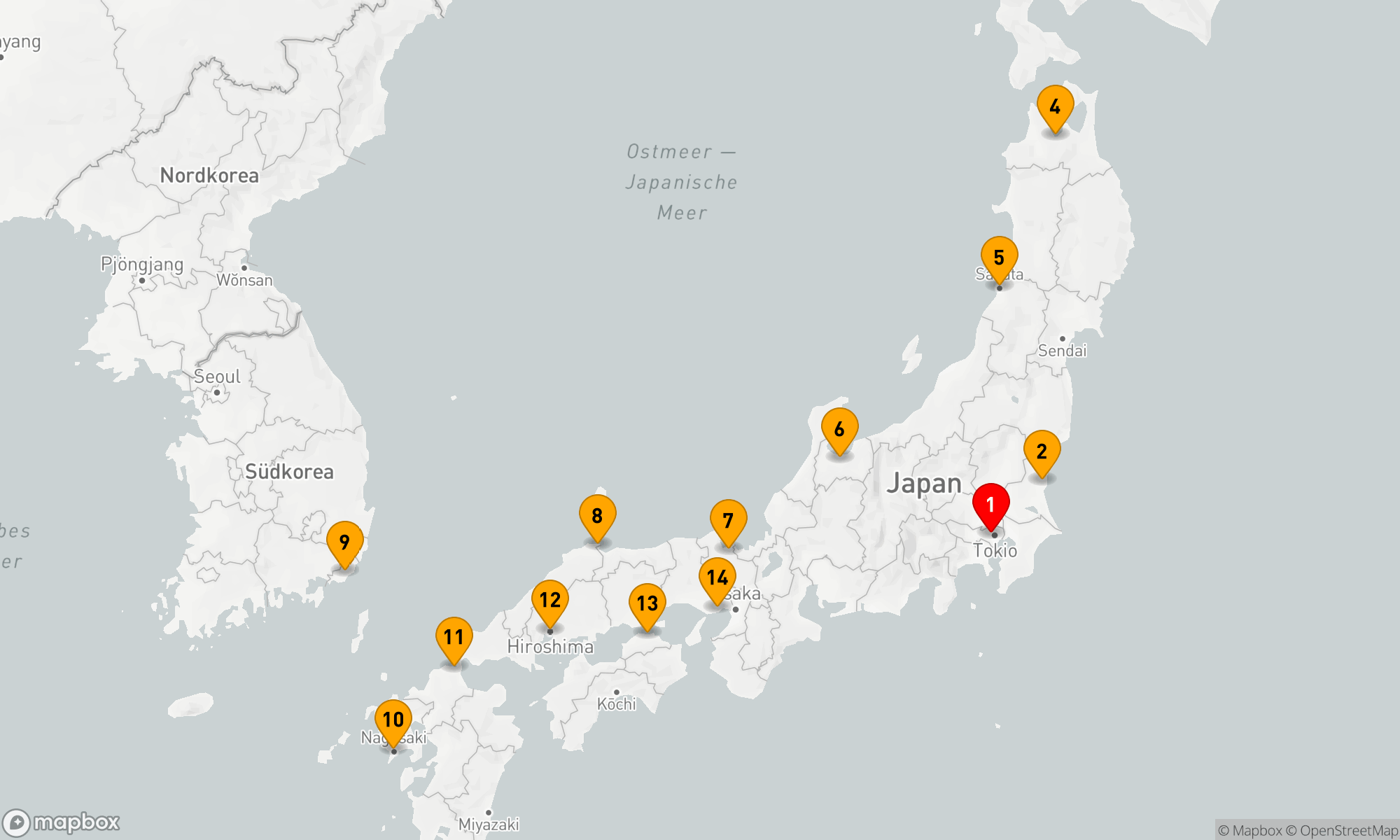 Route 14 Nächte - JAPAN INTENSIV: KYOTO,  HIROSHIMA & BUSAN