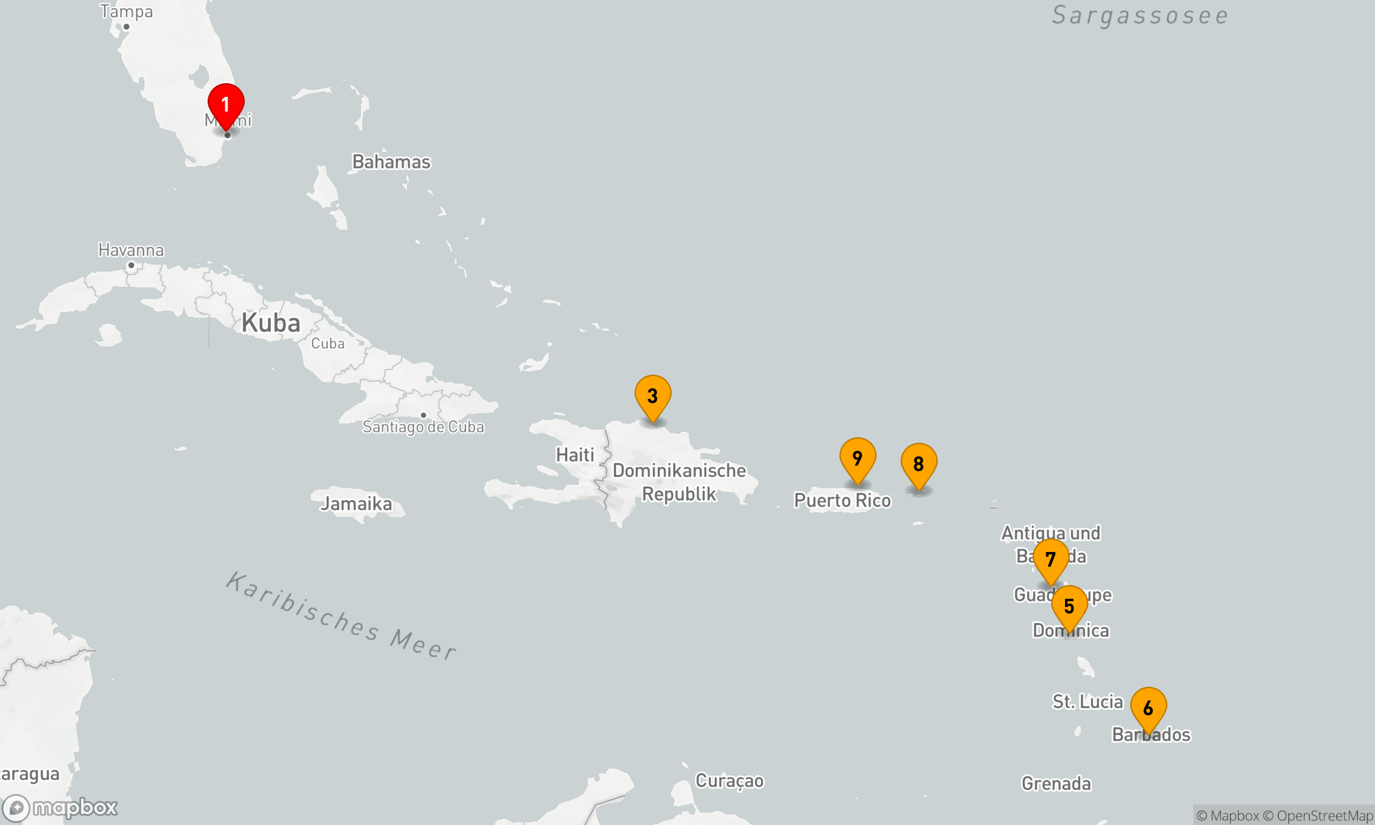 Route 8 Nächte - Karibische Entdeckungsreise