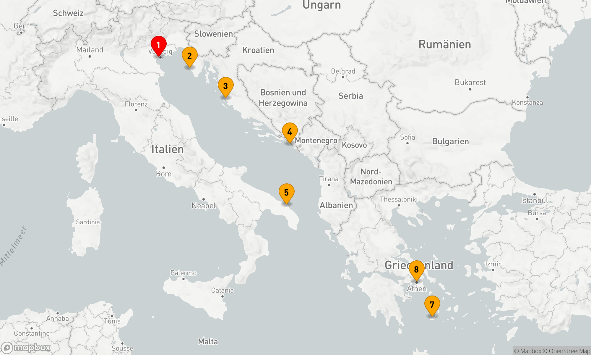 Route 7 Nächte - Odyssee der Adriatischen Ägäis