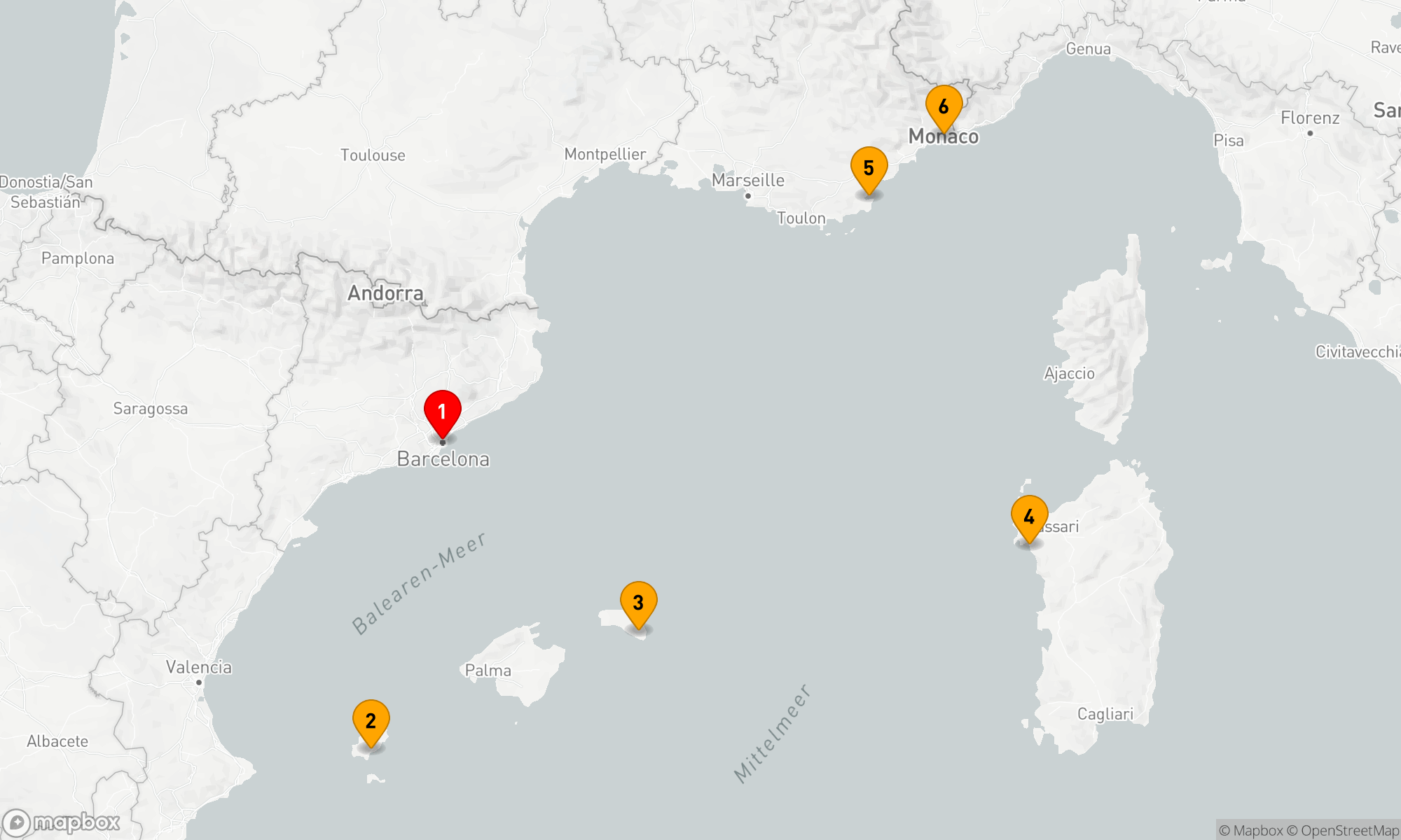 Route 7 Nächte - Mediterrane Glanzlichter ab Barcelona