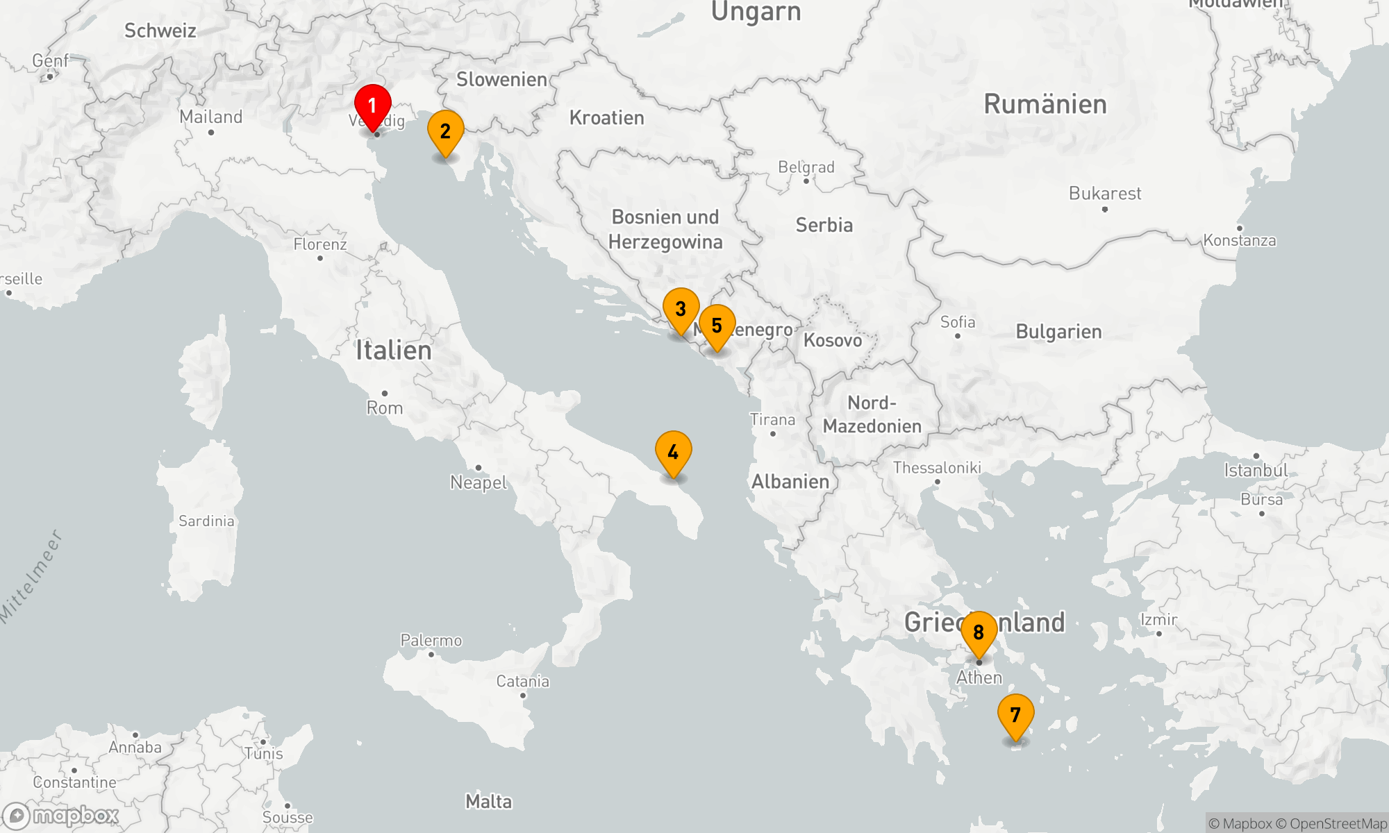 Route 7 Nächte - Mediterrane Schätze und Antike Wunder
