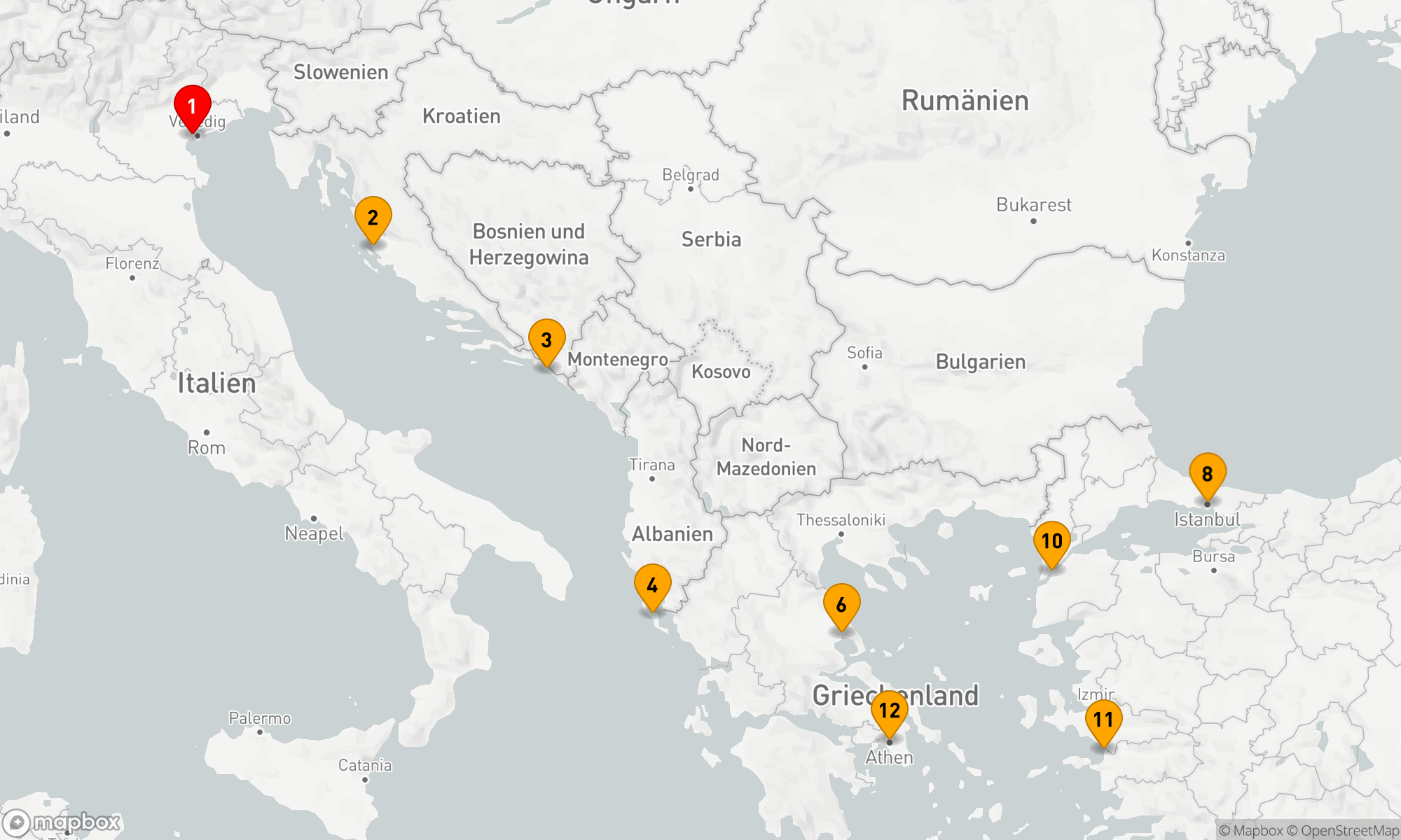 Route 11 Nächte - Faszination der Adria und Ägäis