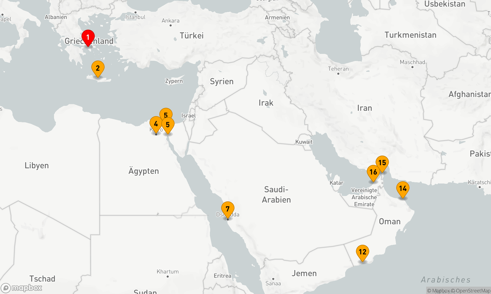 Route 15 Nächte - Von den Antiken zu den Arabischen Wundern