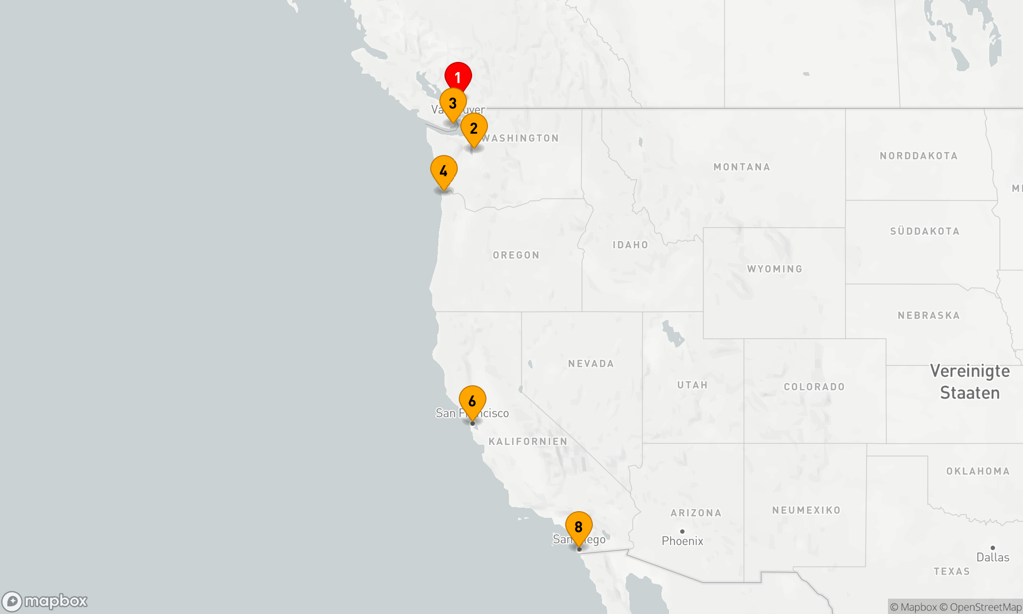Route 7 Nächte - KREUZFAHRT AN DER PAZIFIKKÜSTE: VANCOUVER,  SEATTLE & SAN FRANCISCO