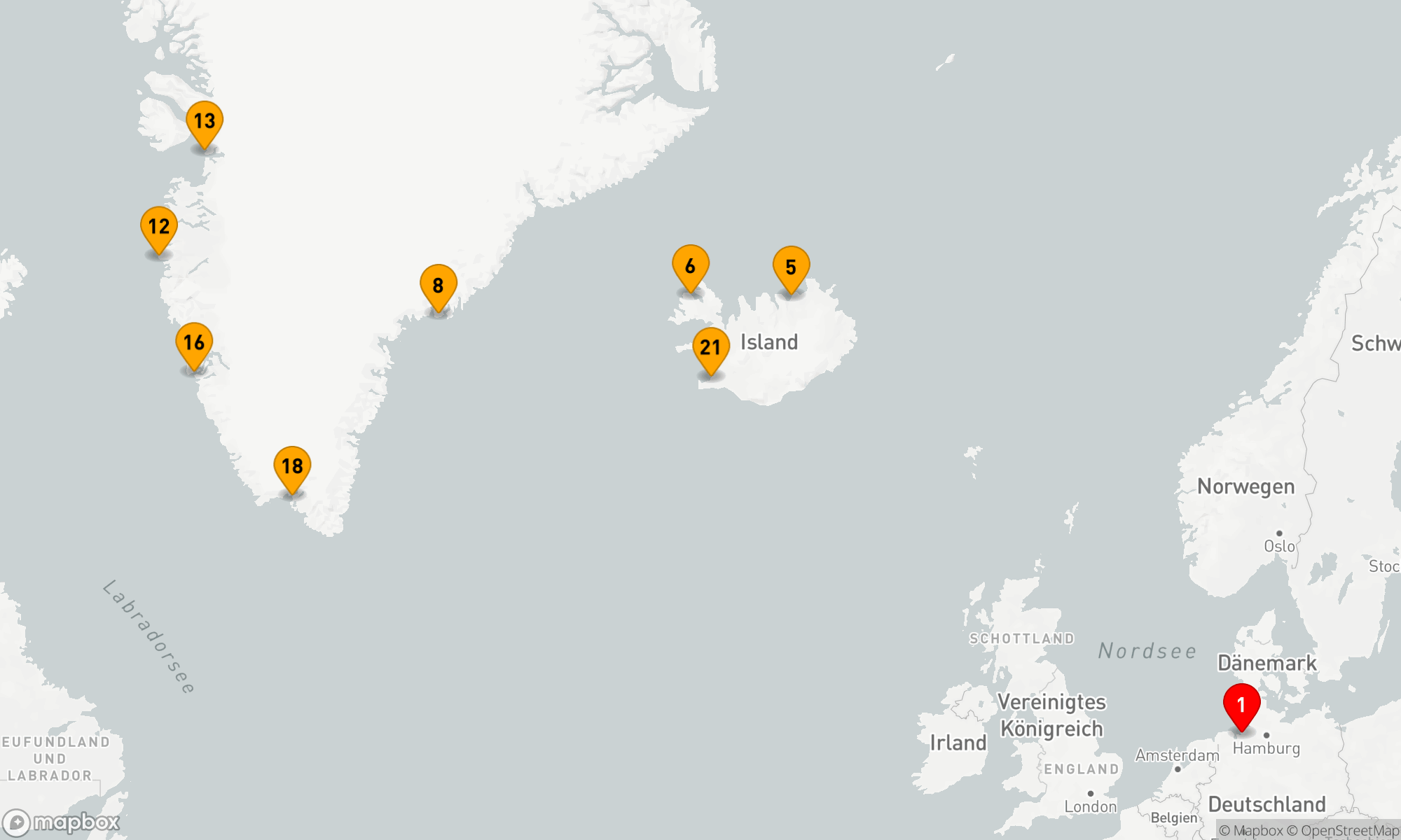 Route 24 Nächte - Grönland-Abenteuerfahrt
