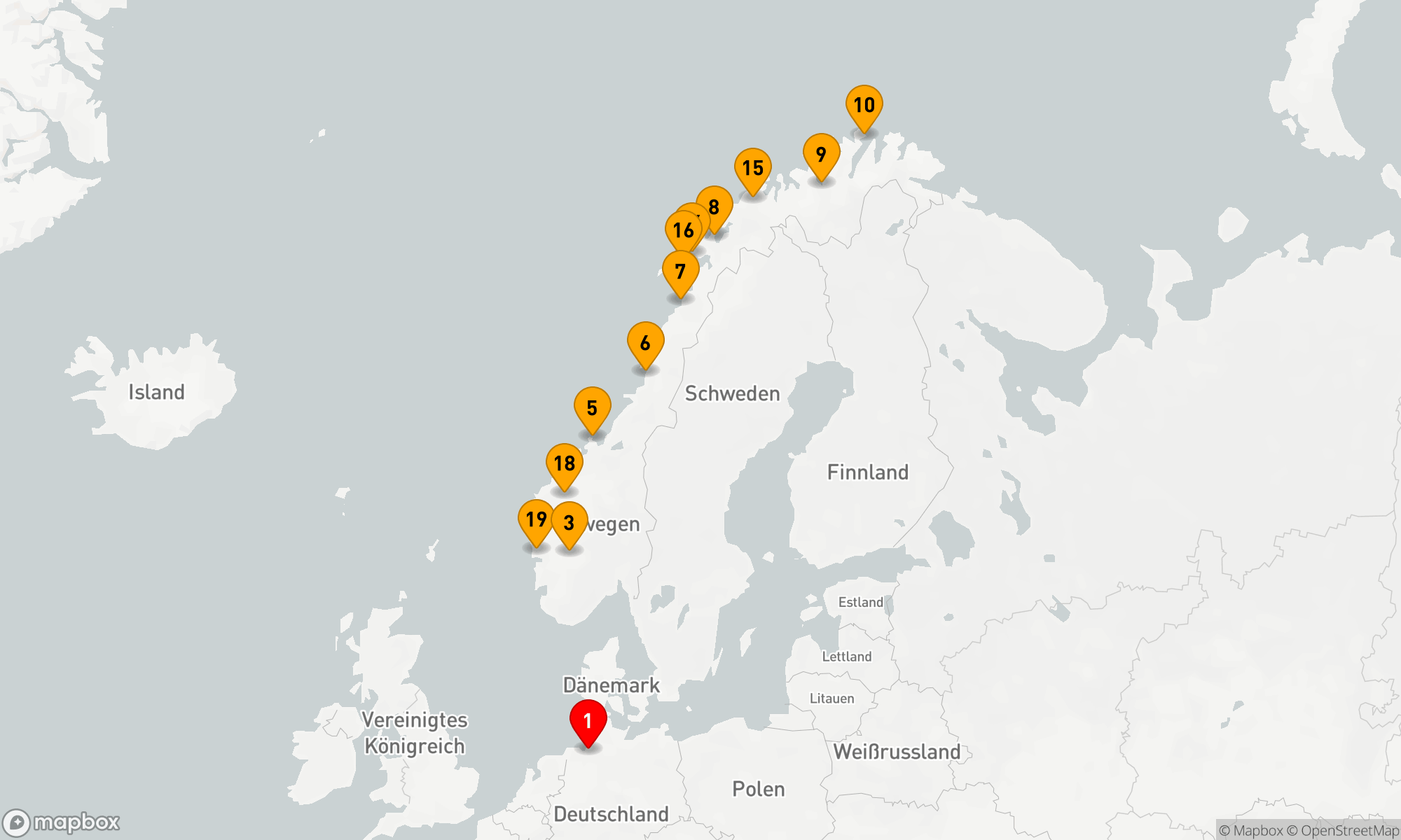 Route 20 Nächte - Traumküste Norwegens
