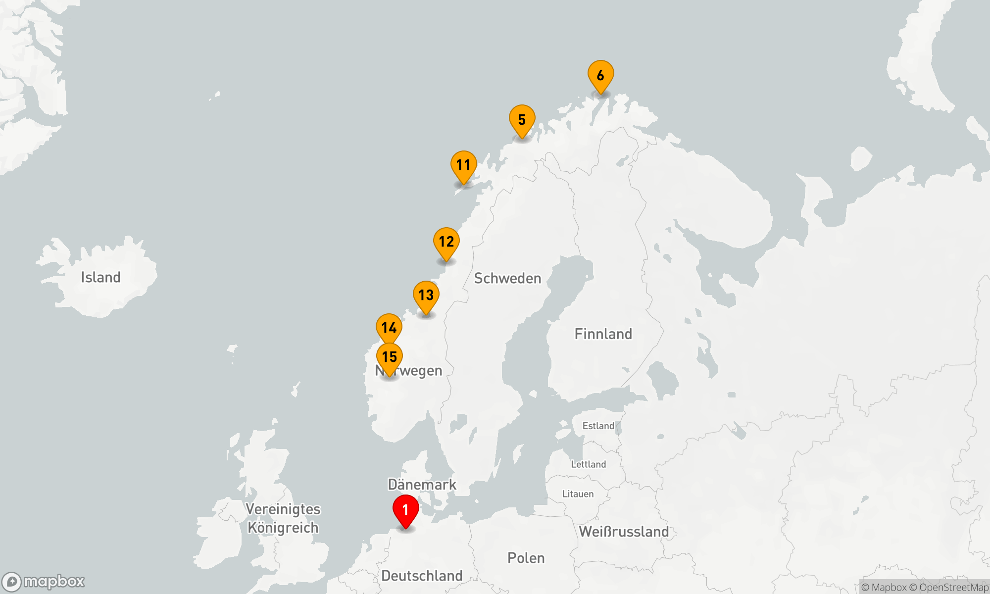 Route 16 Nächte - Norwegens Küsten & Spitzbergen