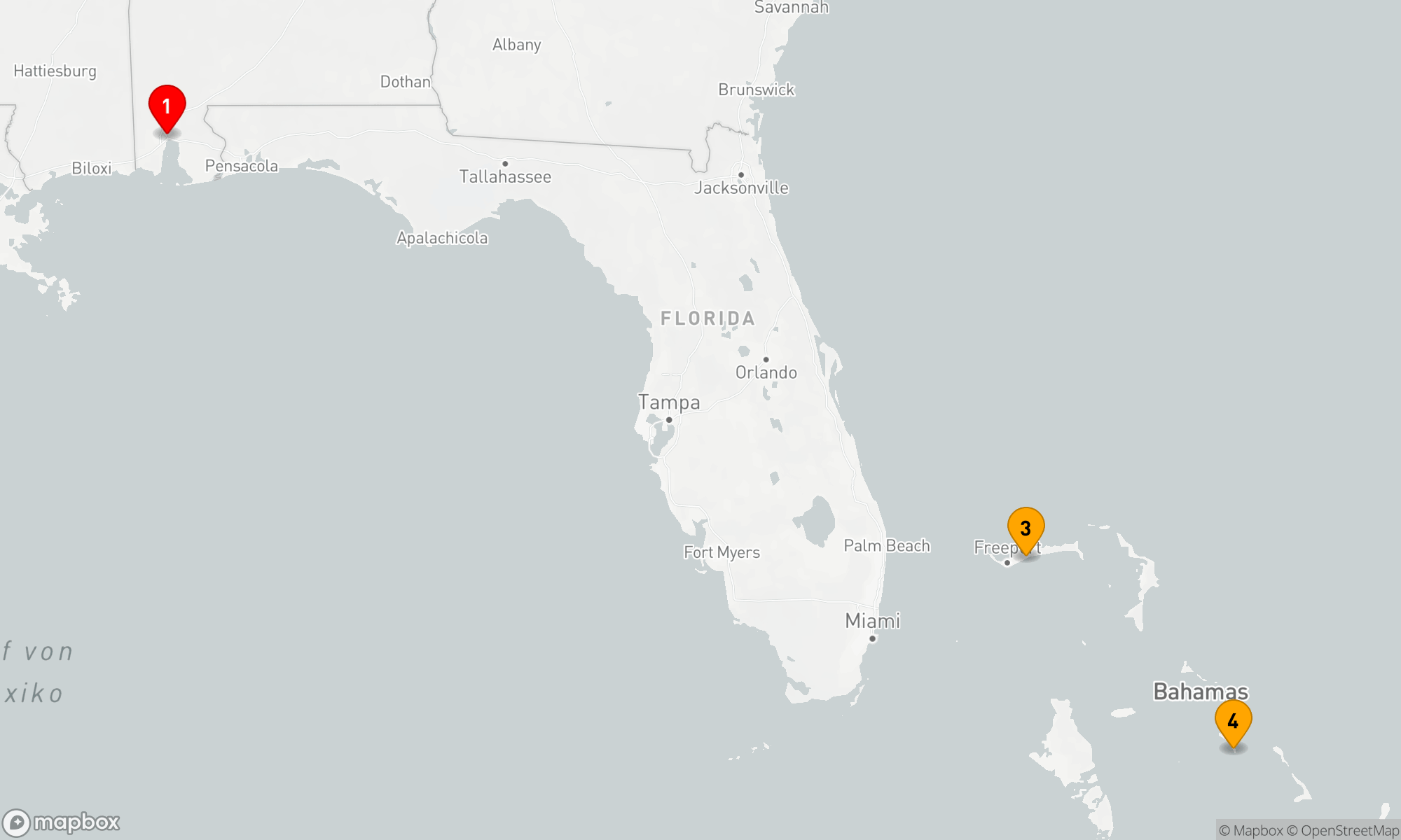 Route 6 Nächte - BAHAMAS