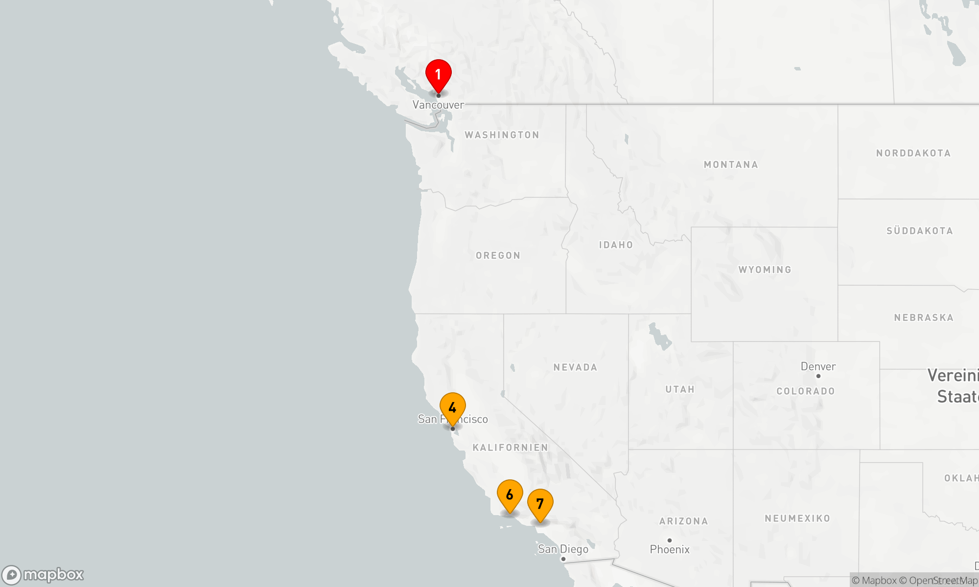 Route 6 Nächte - Pazifisches Weinland