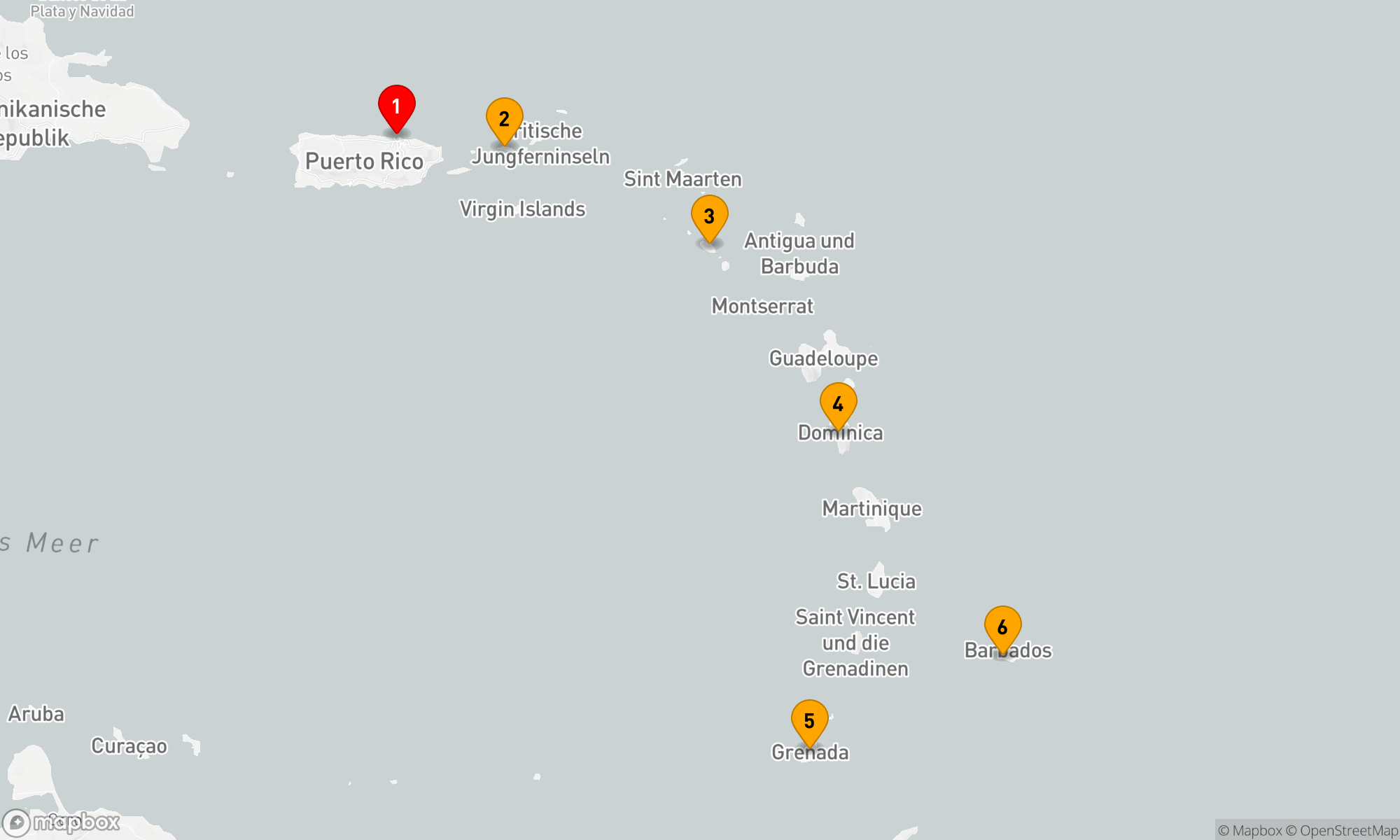 Route 7 Nächte - Südliche Karibik mit Barbados und St. Kitts