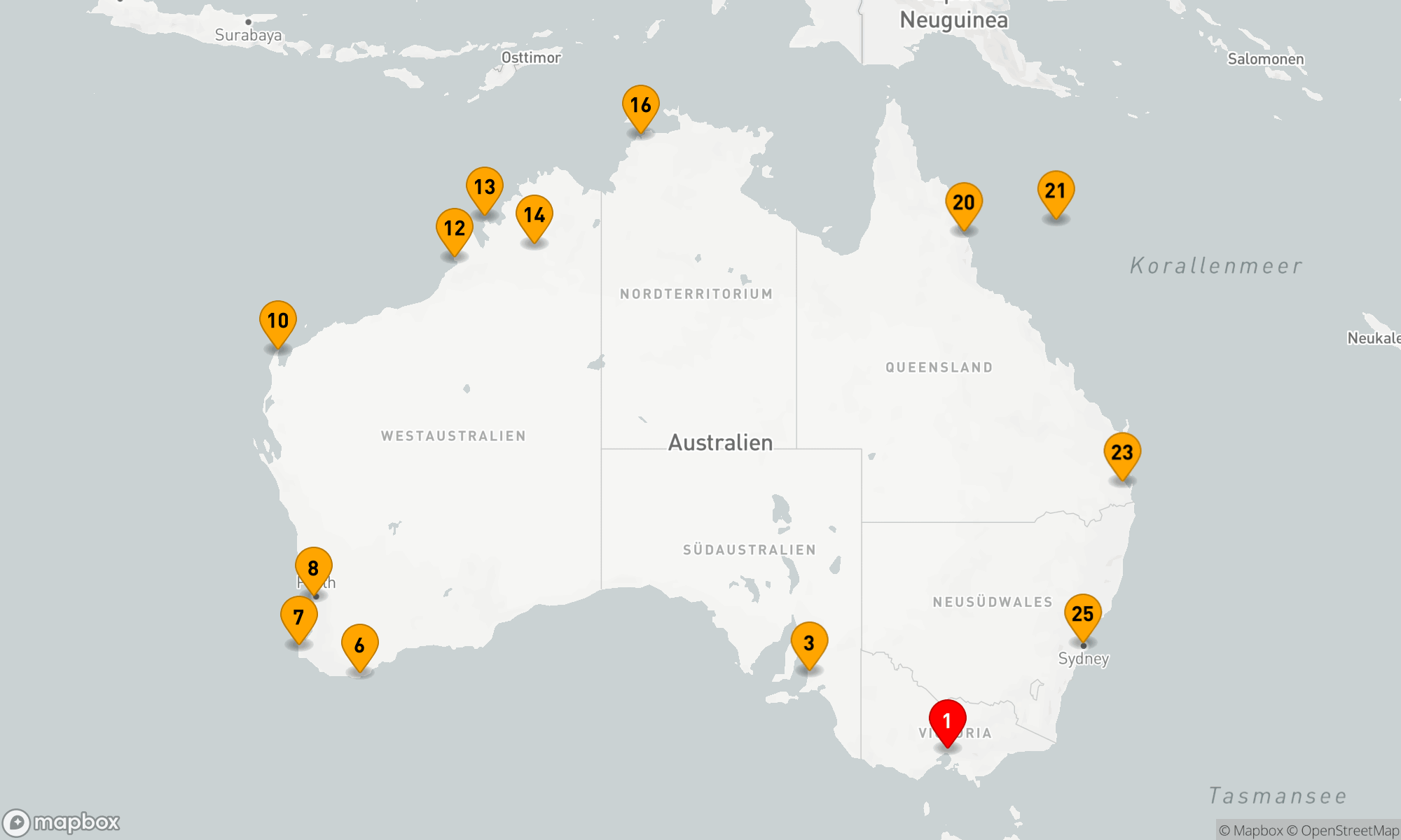 Route 24 Nächte - Rund um Australien