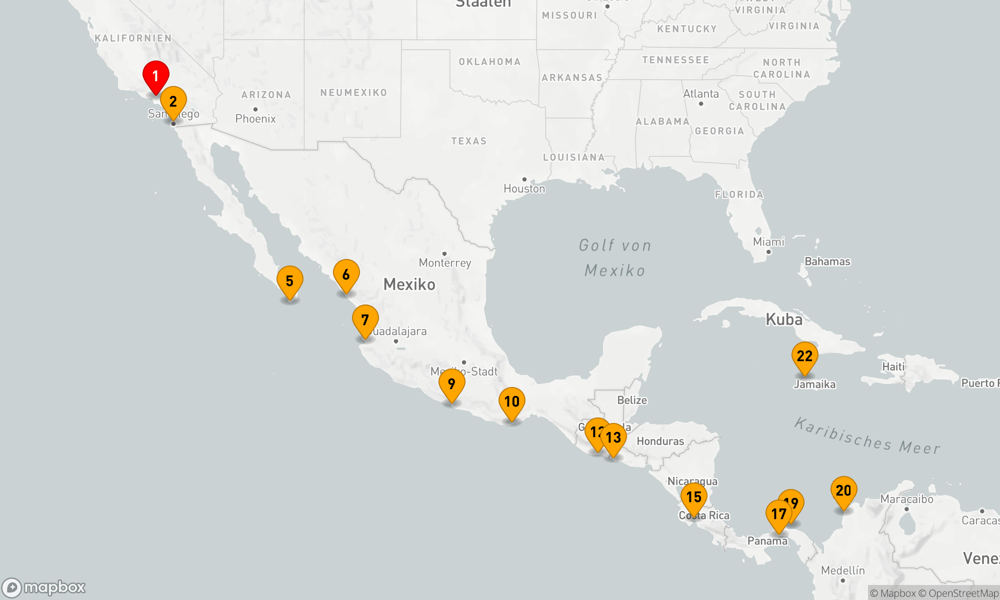 Route 22 Nächte - Von Los Angeles bis Jamaika