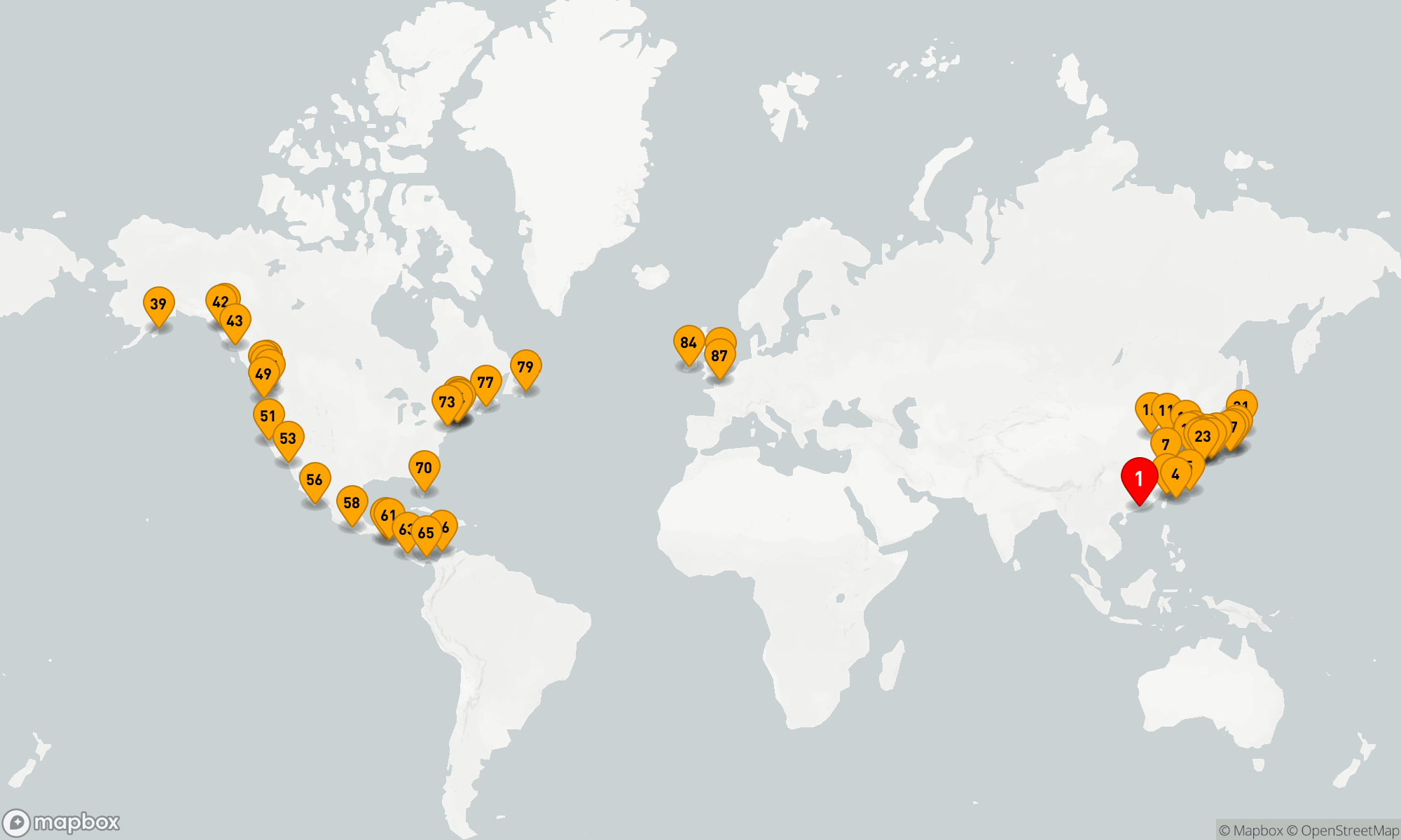 Route 87 Nächte - HONG KONG - LONDON GROSSE REISE
