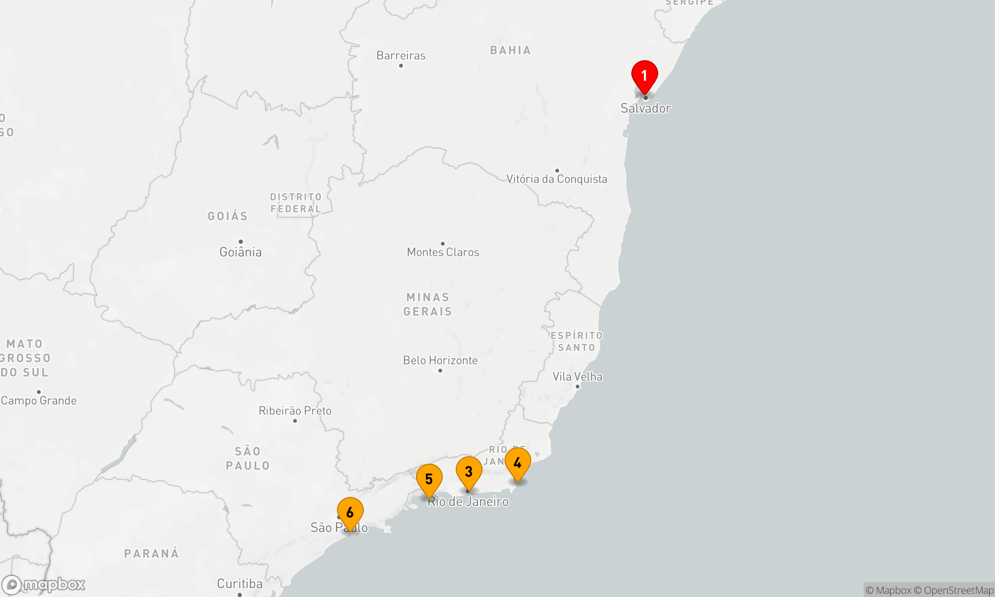 Route 8 Nächte - Brasilianisches Küstenparadies
