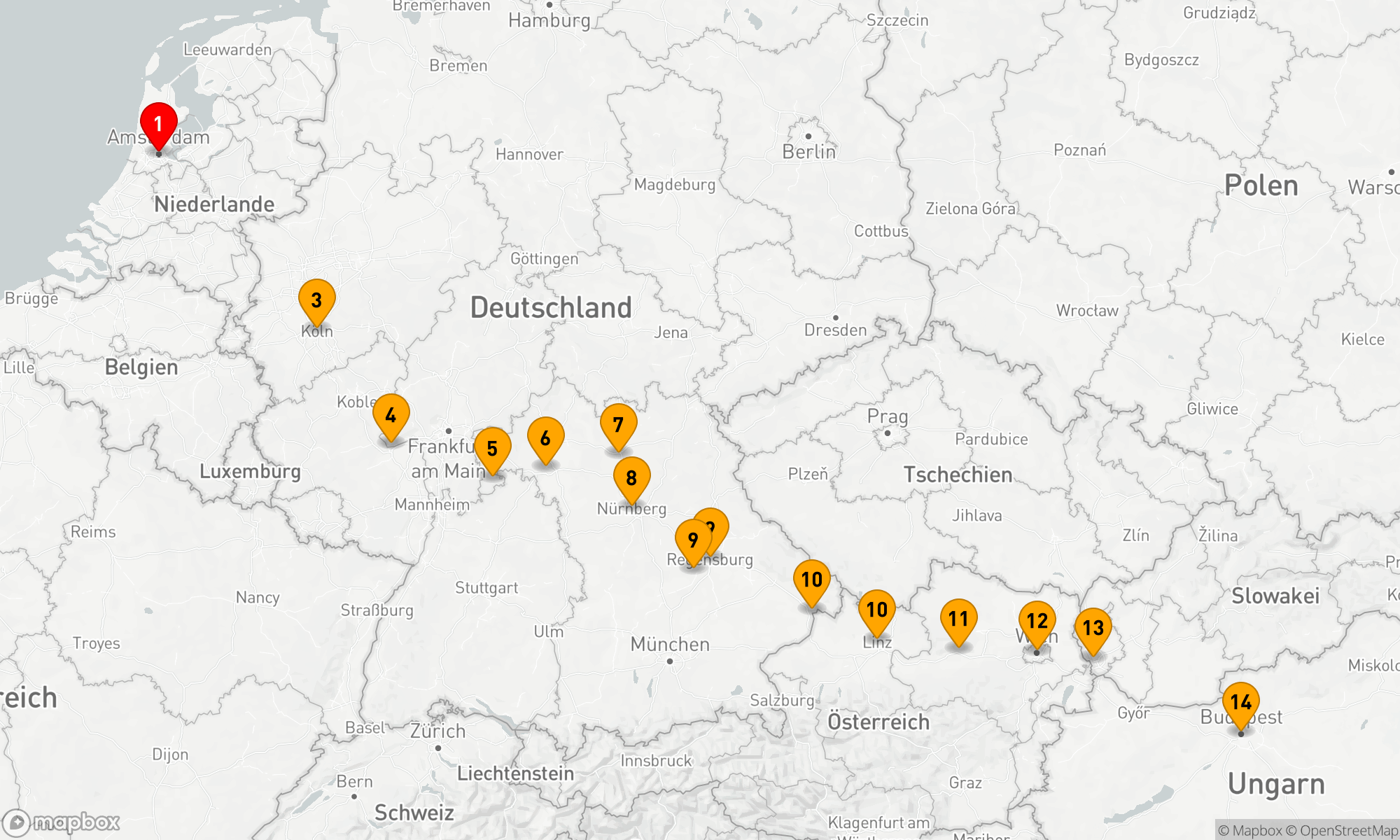 Route 14 Nächte - Weihnachtsmärkte in Europa