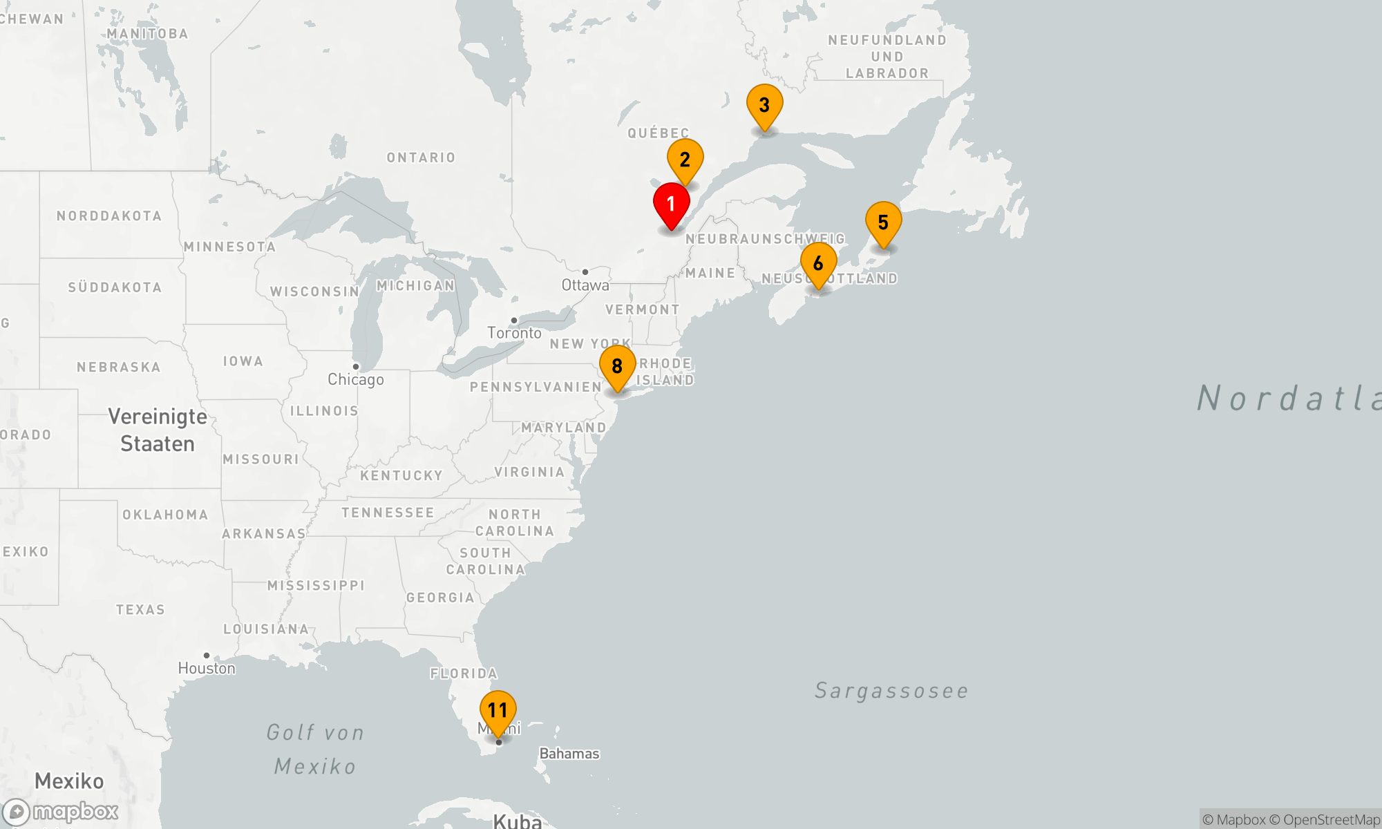 Route 10 Nächte - Von Kanadas Charme zur Metropole Amerikas