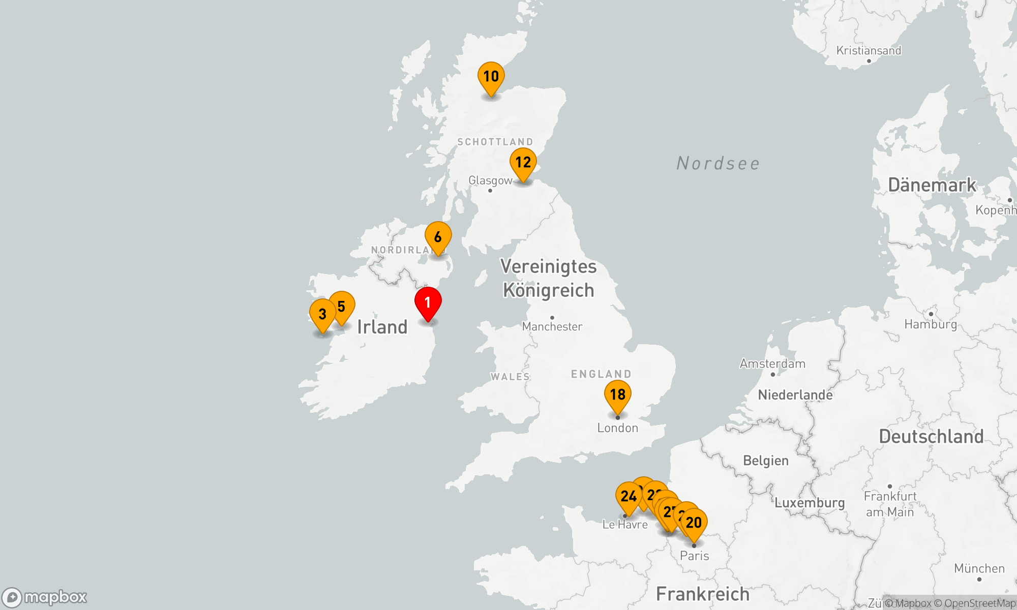 Route 29 Nächte - Majestätisches Großbritannien und Irland mit der Normandie und den Edelsteinen der Seine