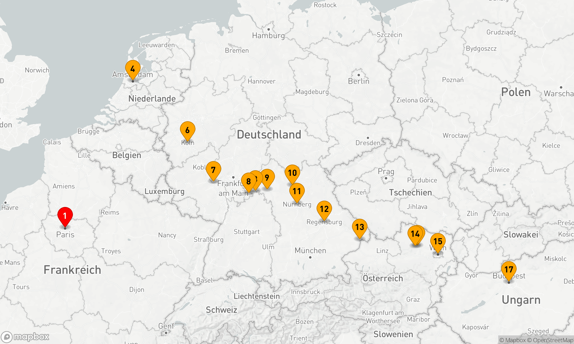 Route 17 Nächte - Weihnachtsmärkte mit Paris
