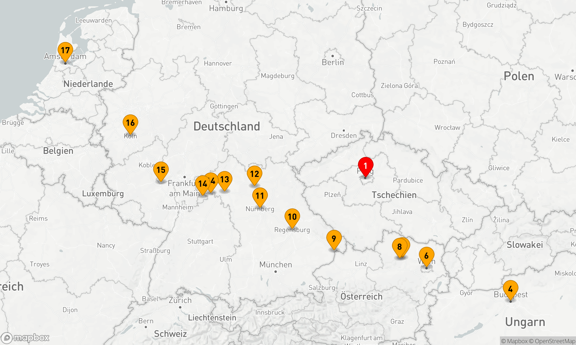 Route 17 Nächte - Weihnachtsmärkte mit Prag
