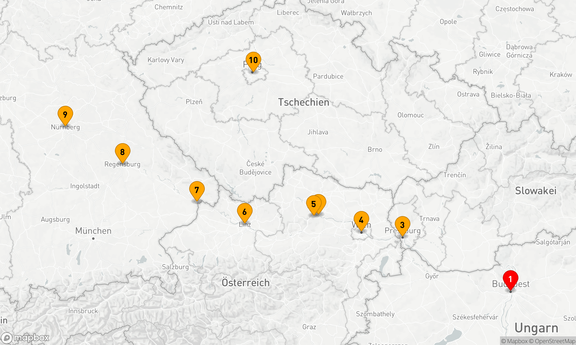 Route 12 Nächte - Donau im Detail mit Prag