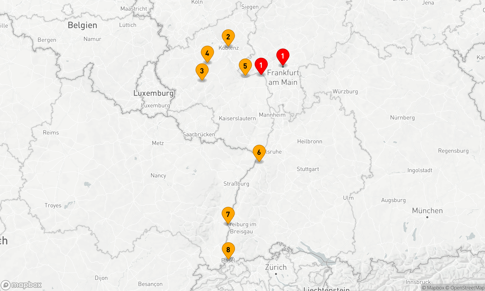 Route 7 Nächte - Schlösser & Weinberge an Rhein und Mosel