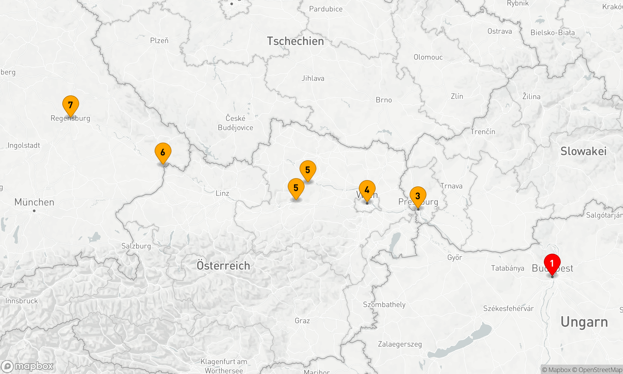 Route 7 Nächte - Donau-Weihnachtsmärkte