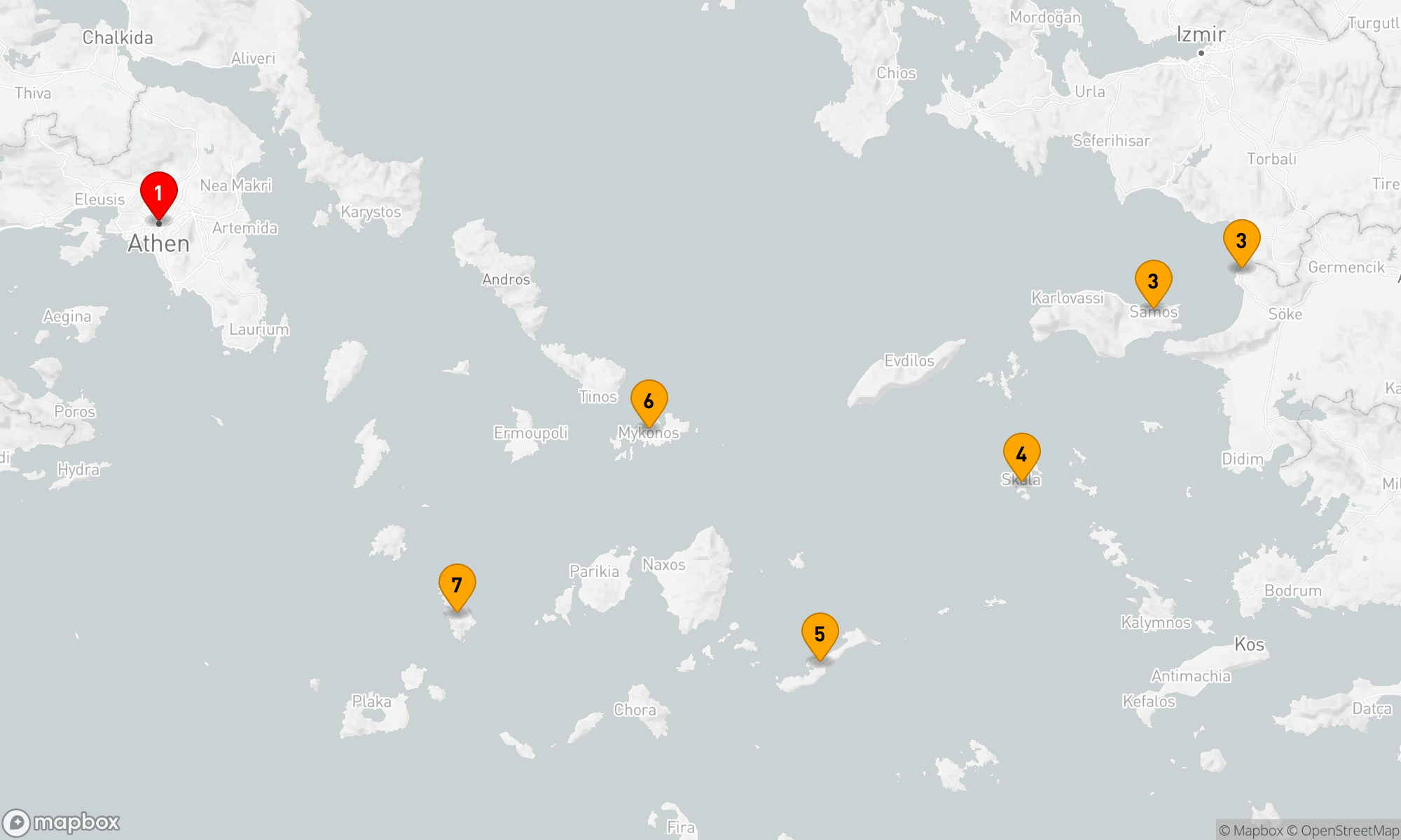 Route 7 Nächte - Nördliche Kykladen