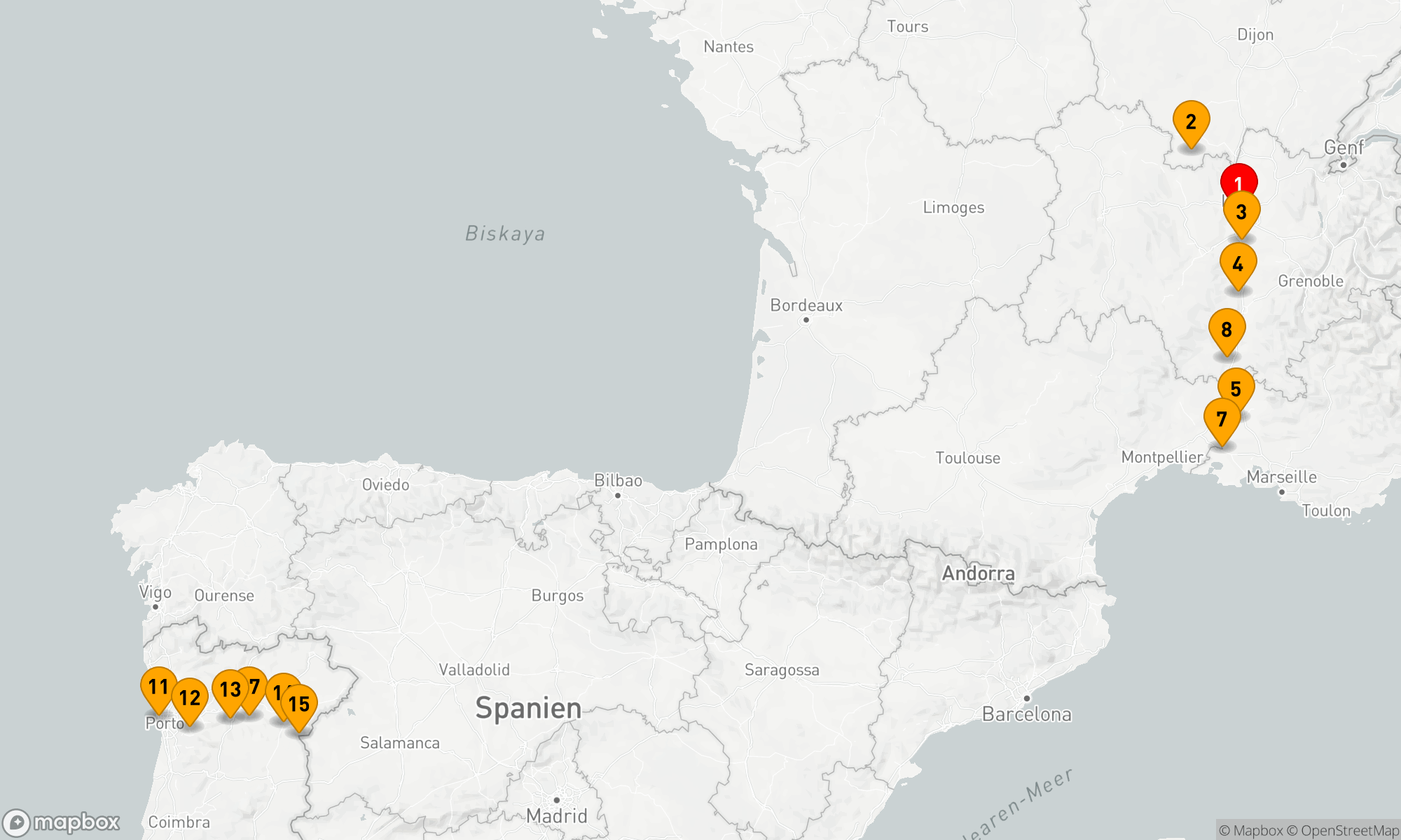 Route 20 Nächte - Unvergesslicher Douro & Spektakulärer Süden Frankreichs
