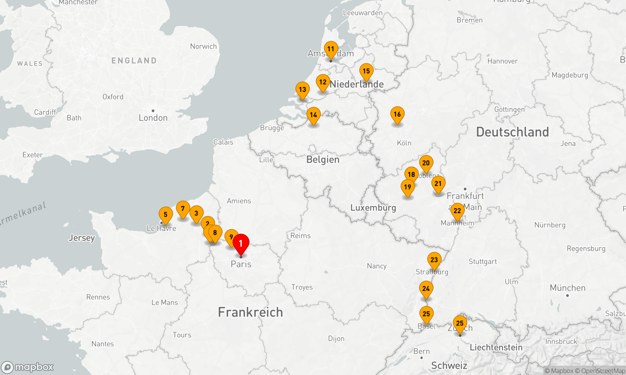 Route 24 Nächte - Europas Kernland