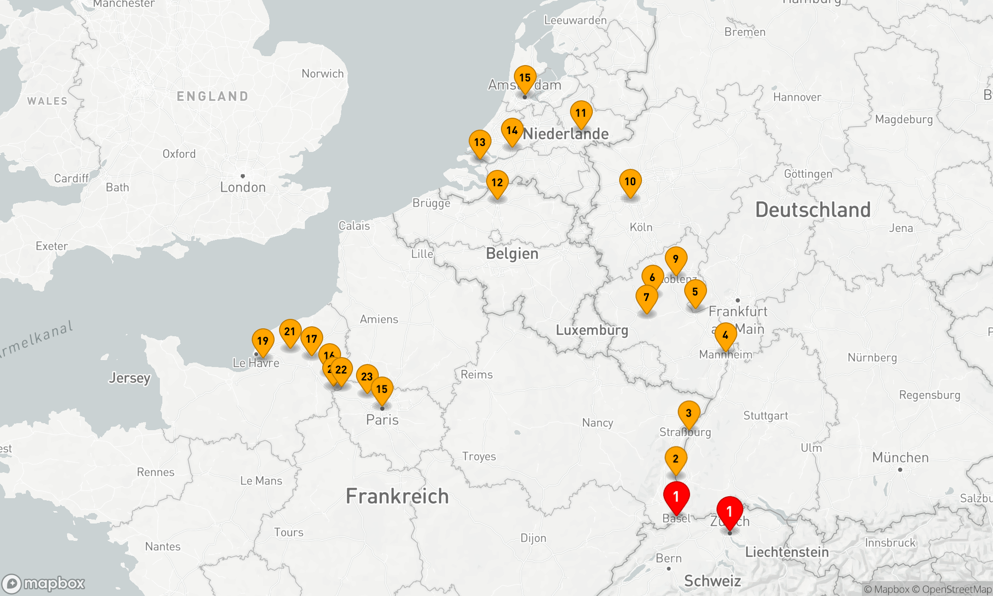 Route 24 Nächte - Europas Kernland