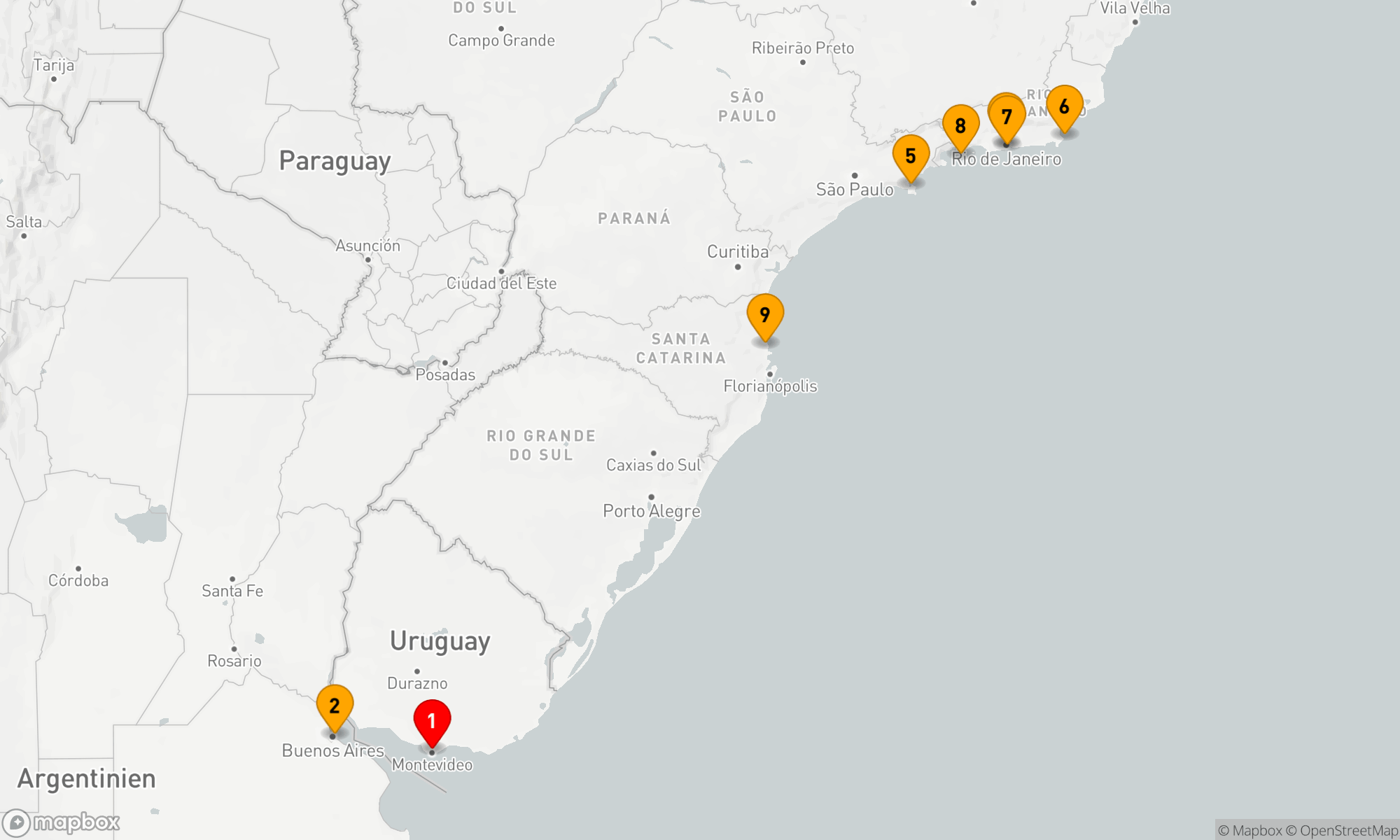 Route 10 Nächte - Südamerikanische Küstenschätze