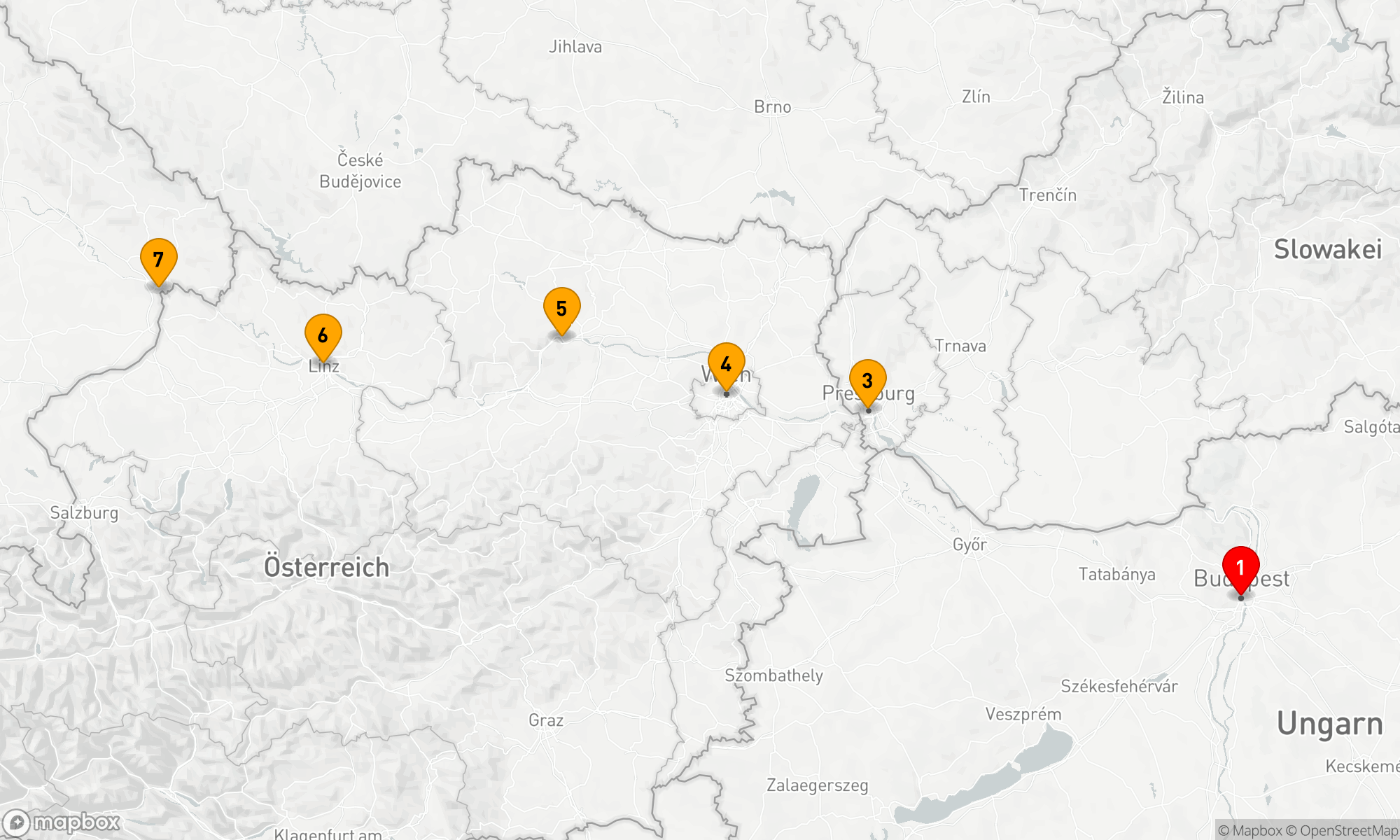 Route 7 Nächte - Weihnachtsmärkte an der Donau