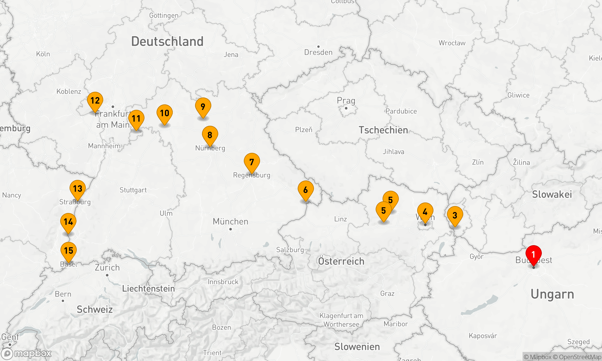 Route 14 Nächte - Europas Ströme