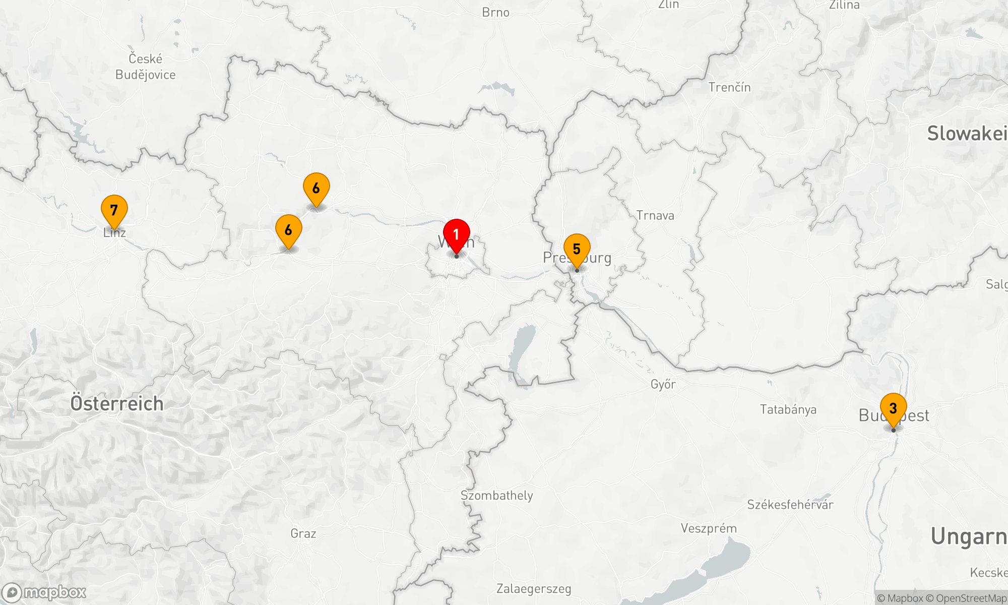 Route 7 Nächte - Donau ab Wien