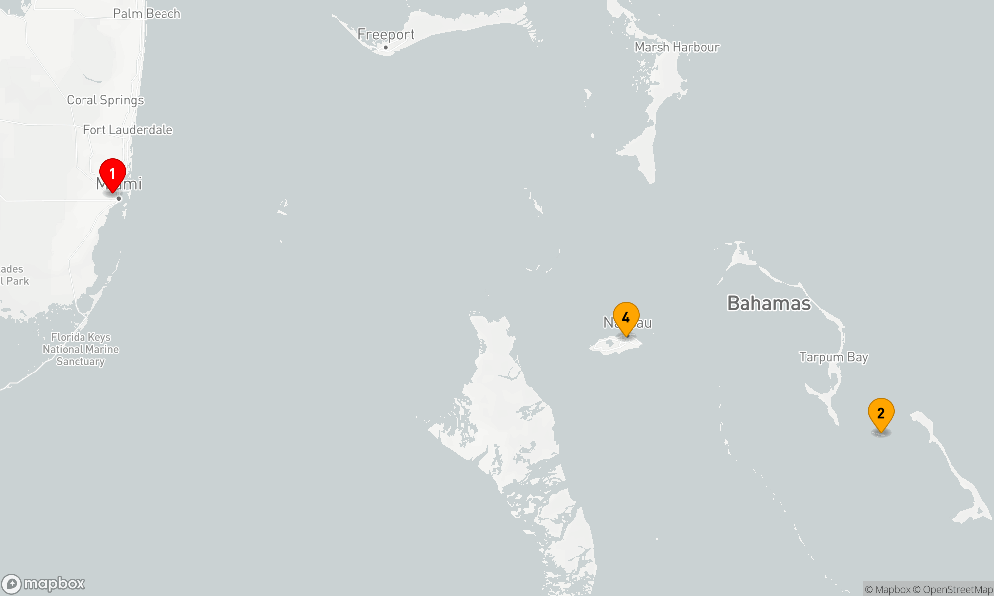 Route 4 Nächte - BAHAMAS