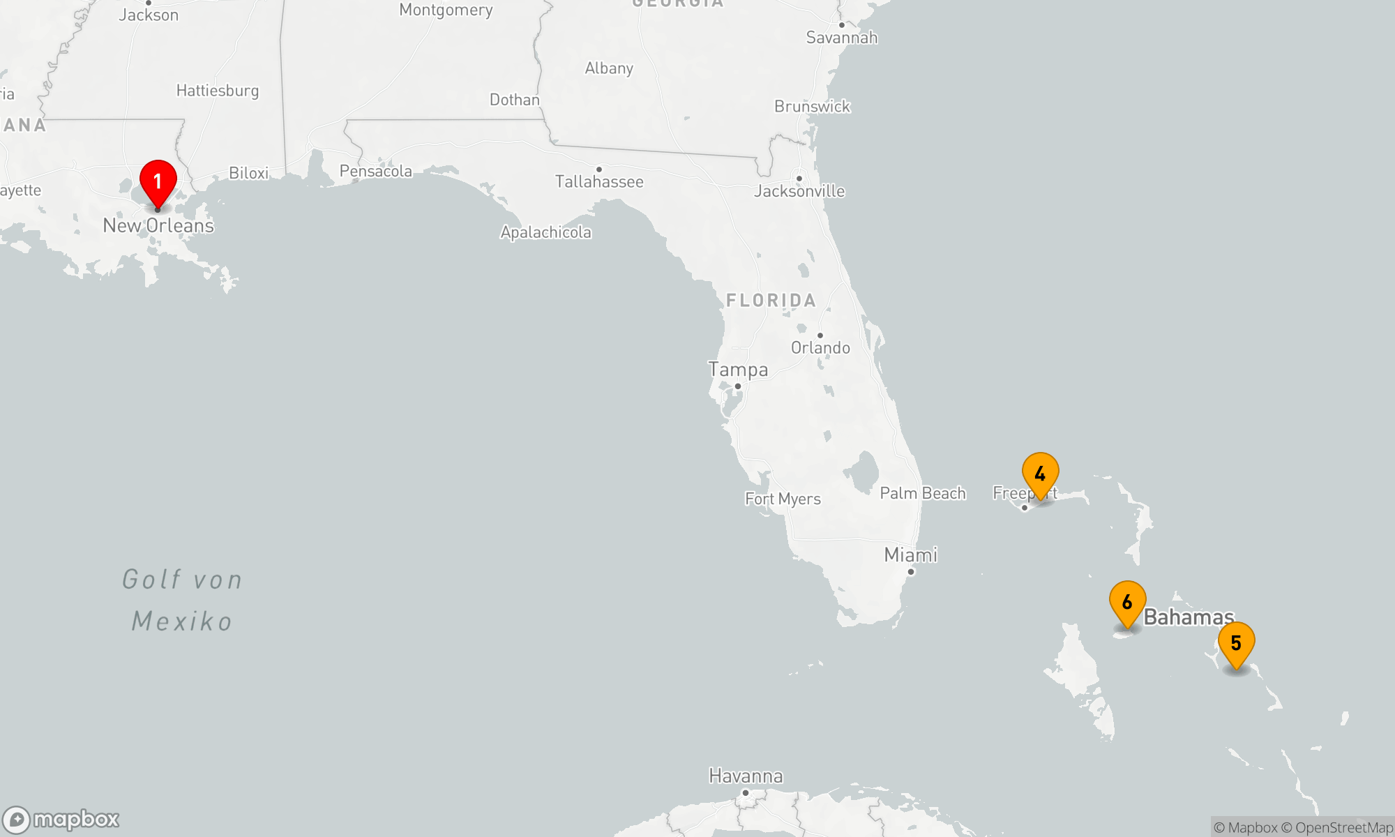 Route 8 Nächte - BAHAMAS